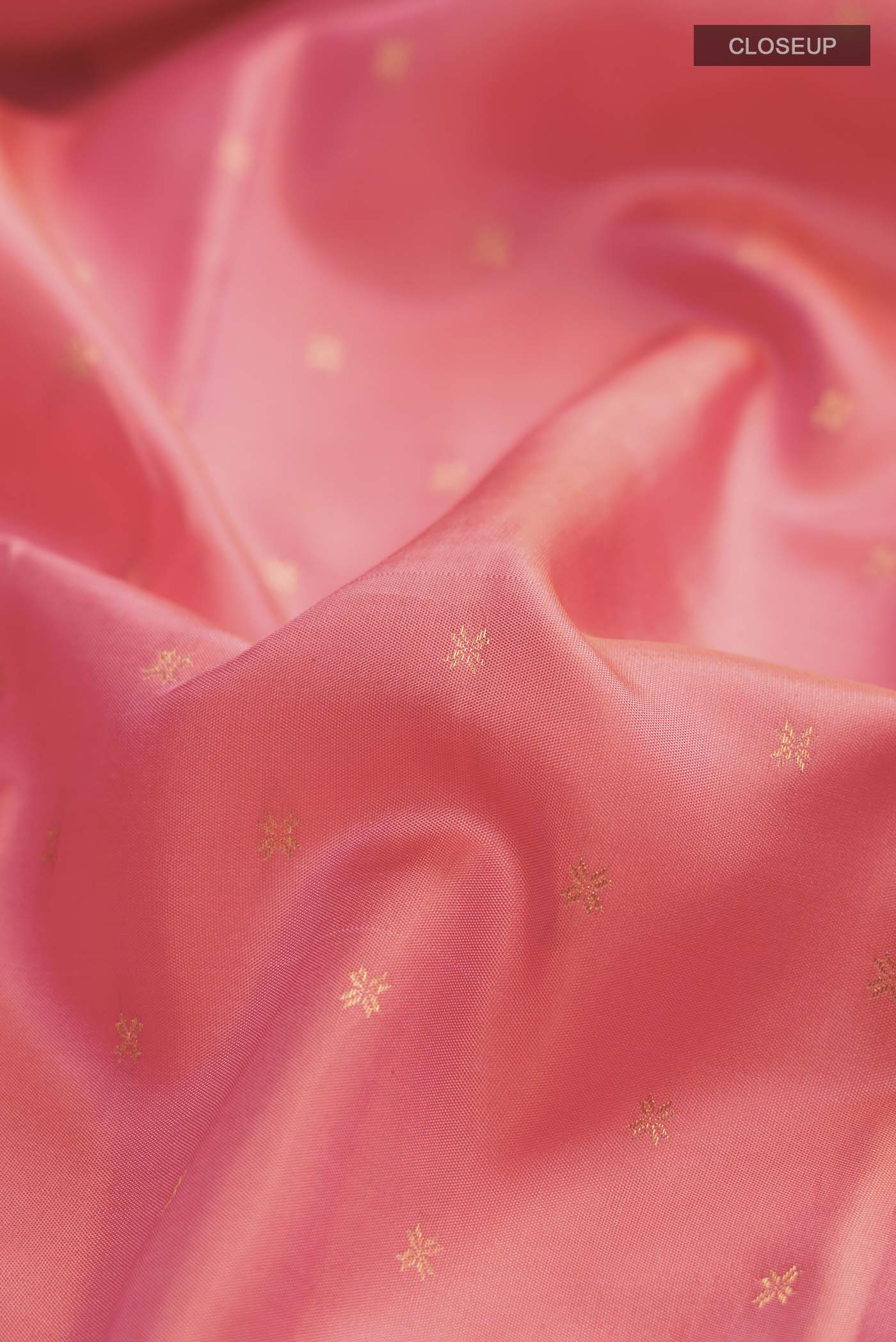 Coral Kanjivaram Silk Saree - Image 2