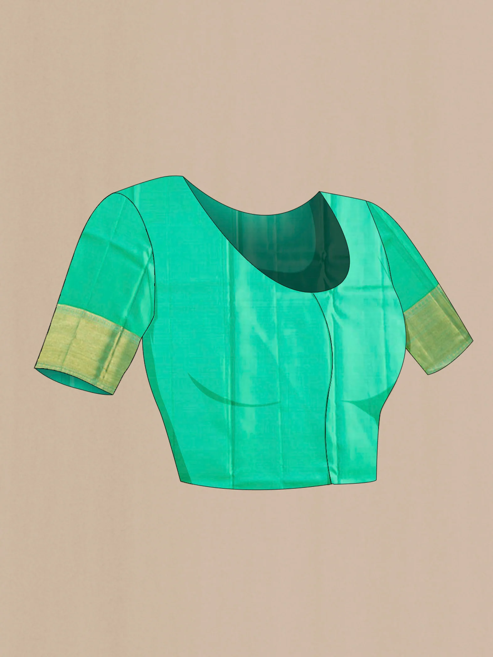Coral Kanjivaram Silk Saree - Image 5