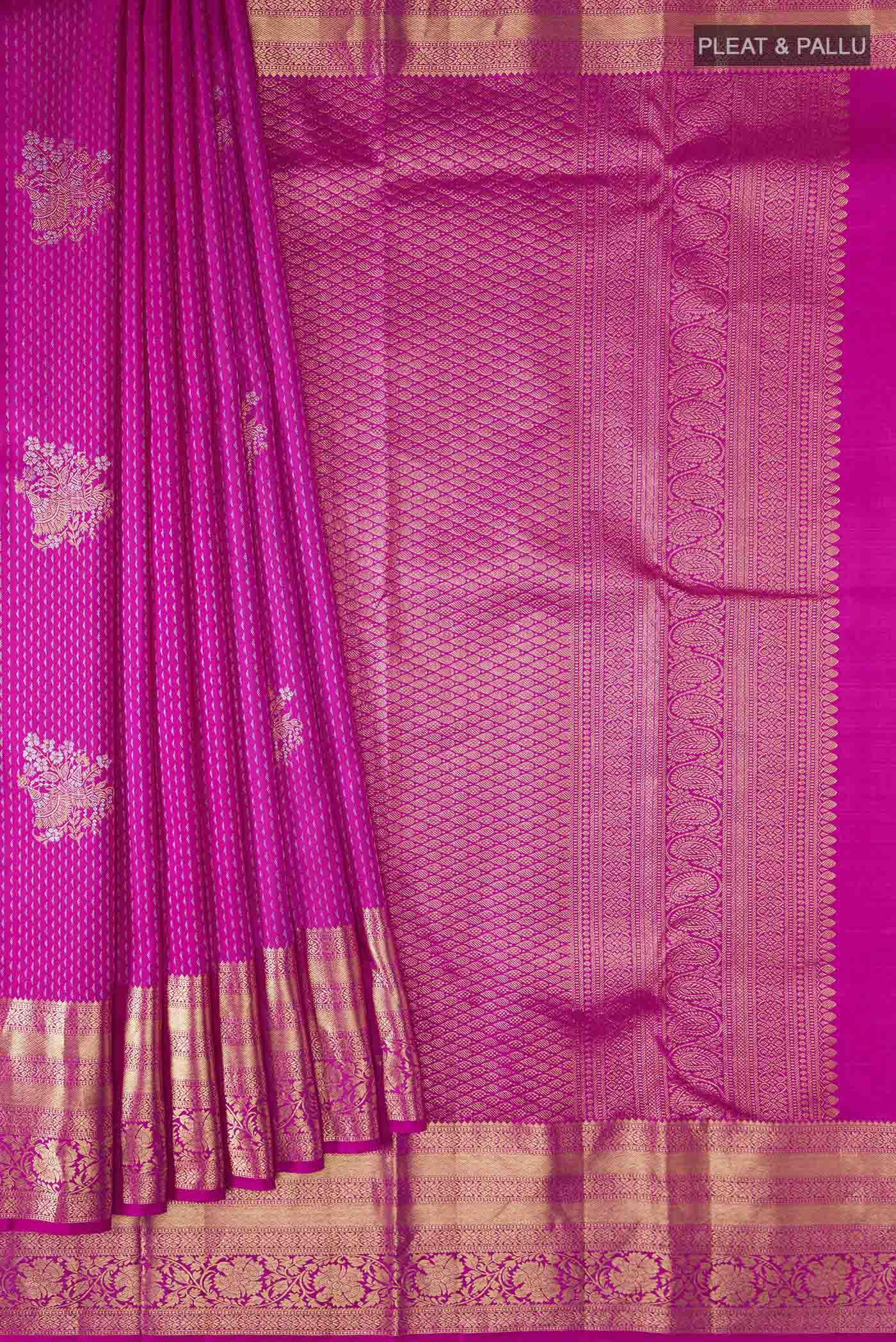 Pink Kanchipuram Silk Saree - Image 4