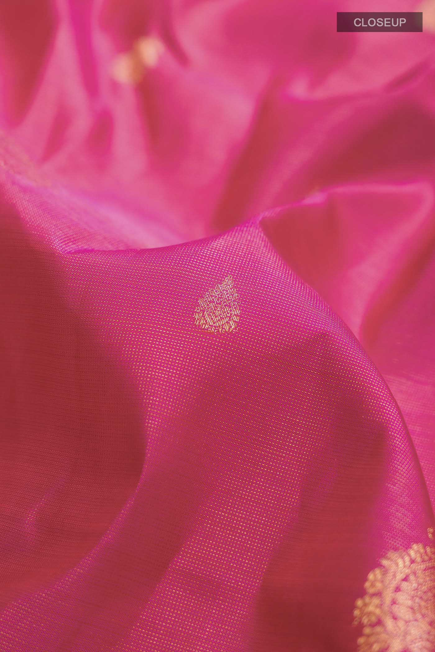Pink Kanjivaram Silk Saree - Image 2