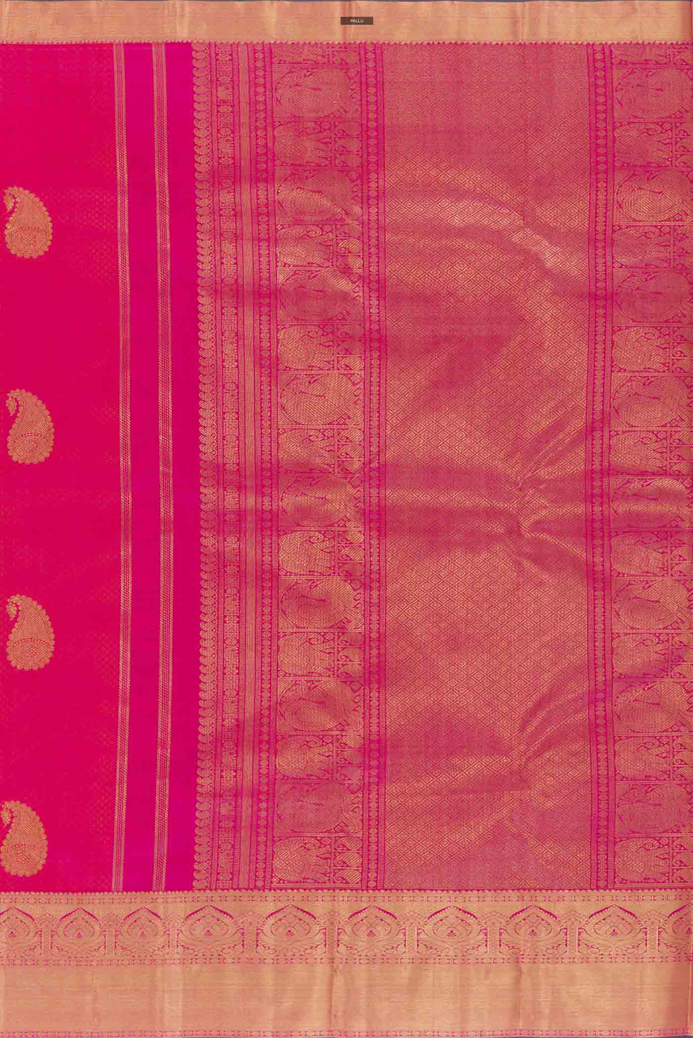 Pink Kanjivaram Silk Saree - Image 7