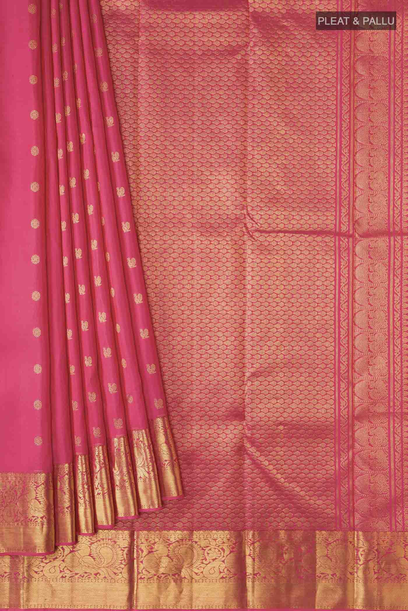 Pink Kanjivaram Silk Saree - Image 4