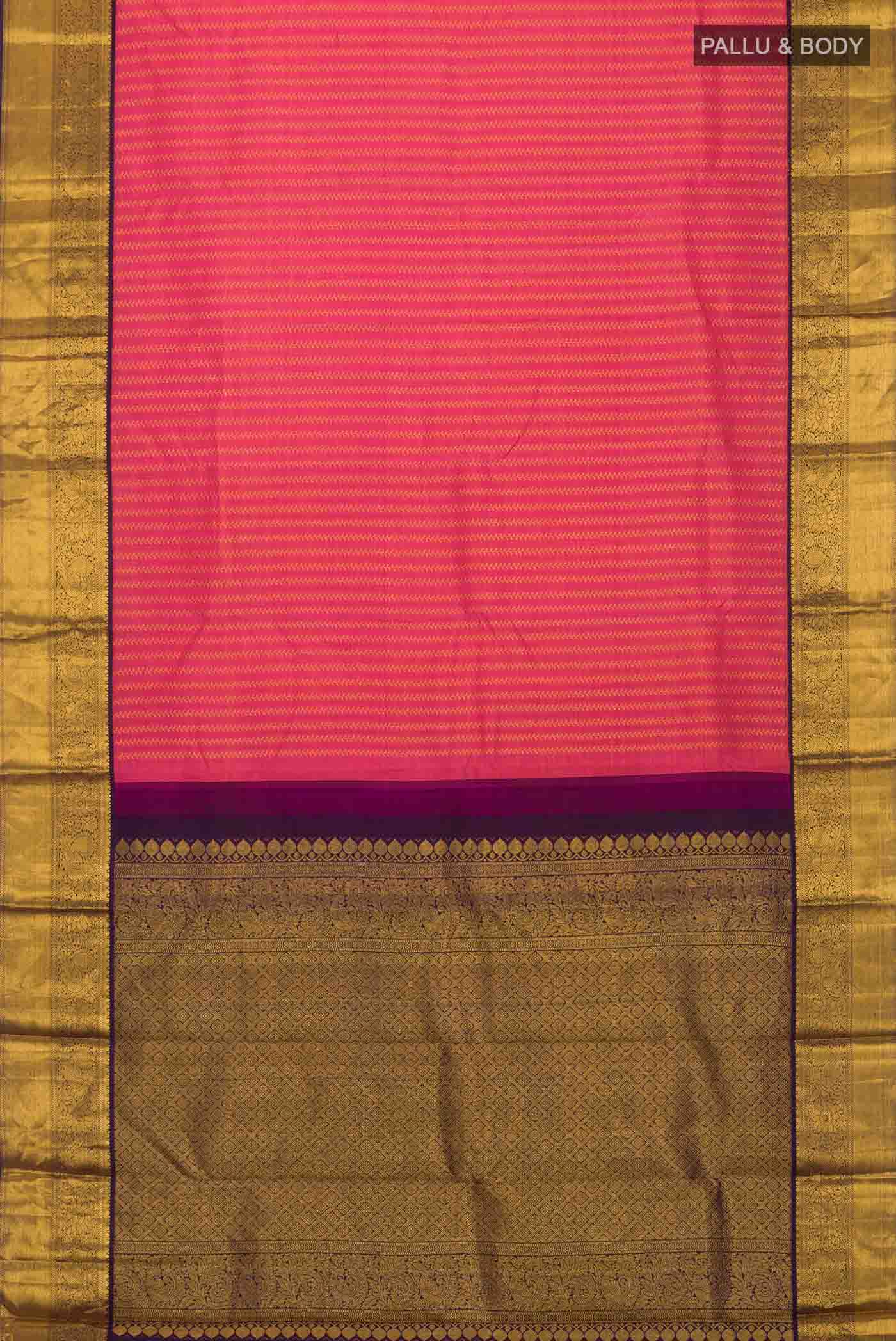 Pink Kanchipuram Silk Saree - Image 6