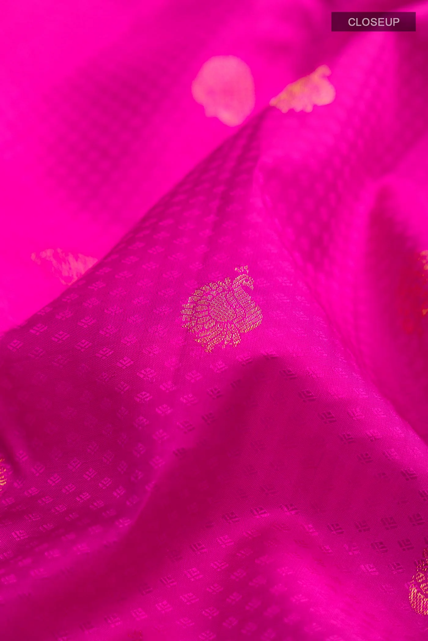 Pink Kanchipuram Silk Saree - Image 2