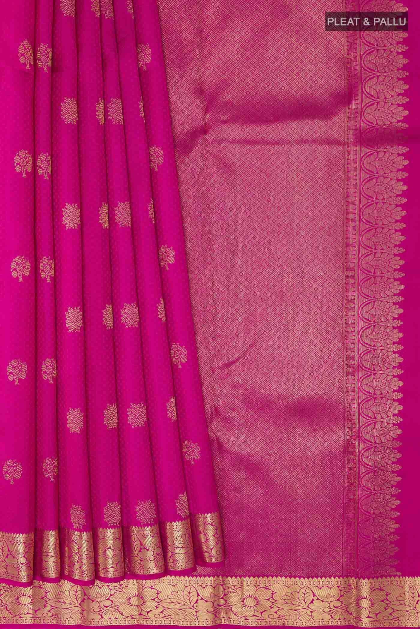 Pink Kanchipuram Silk Saree - Image 4