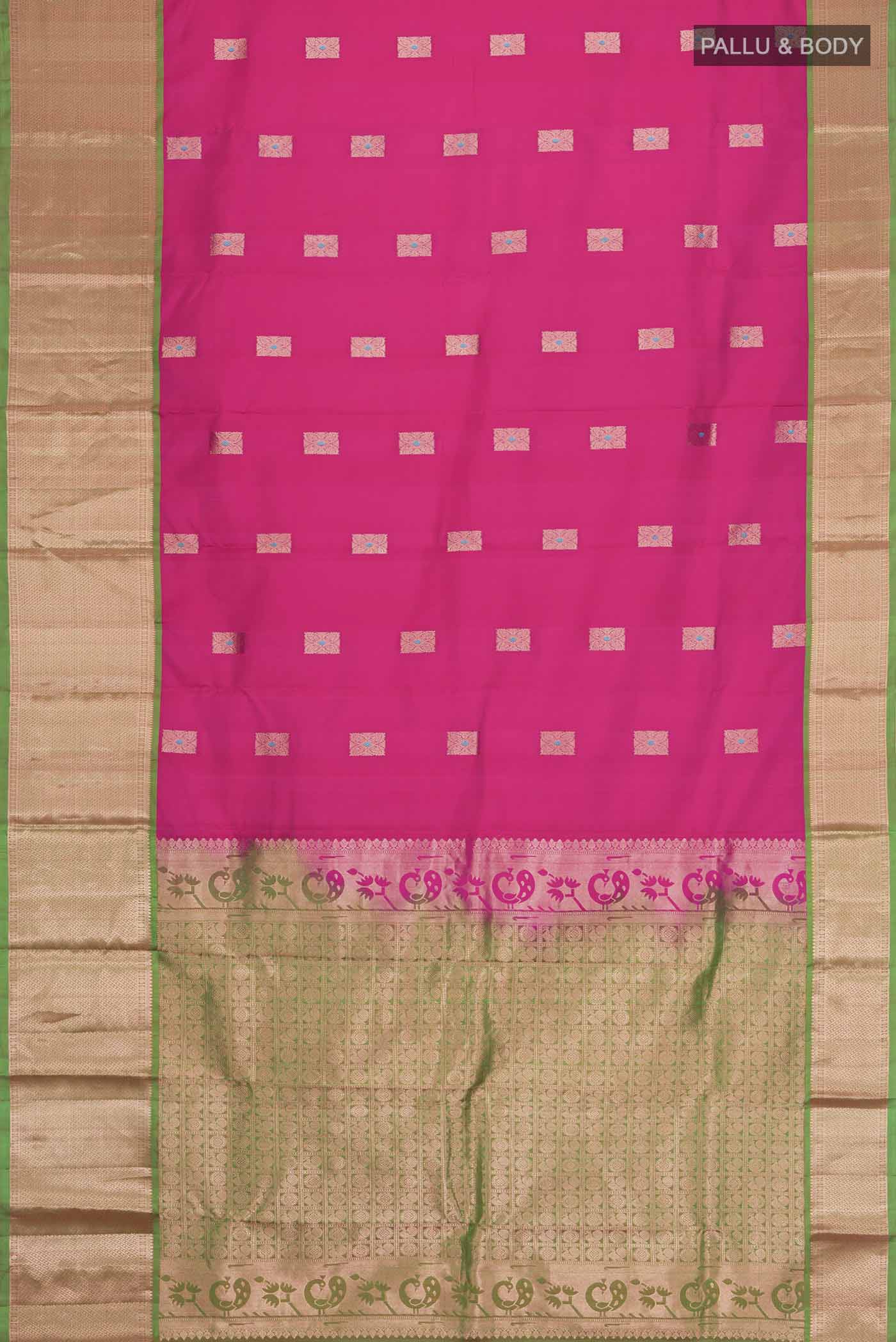 Pink Kanjivaram Silk Saree - Image 6
