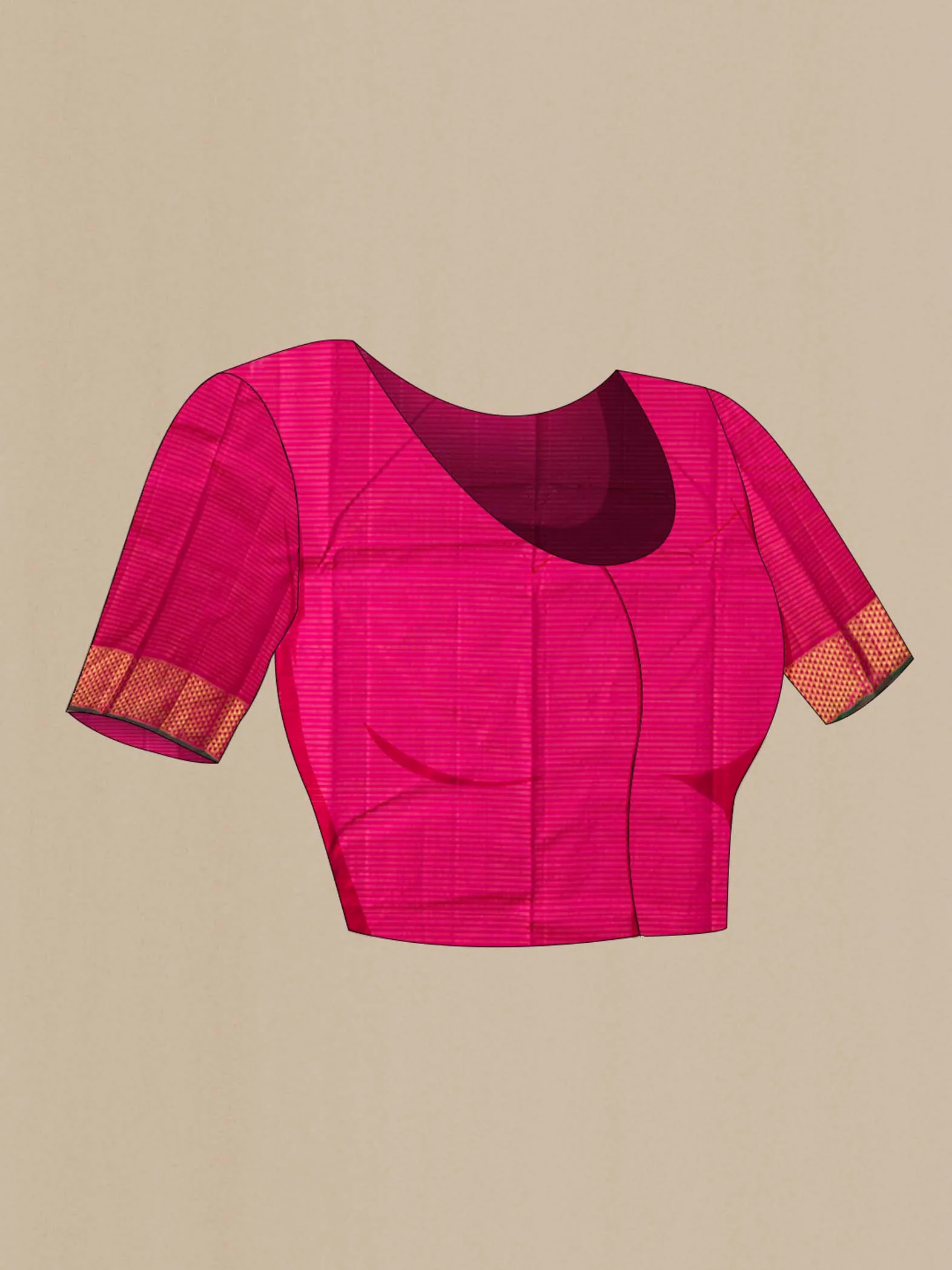 Pink Kanchipuram Silk Saree - Image 5