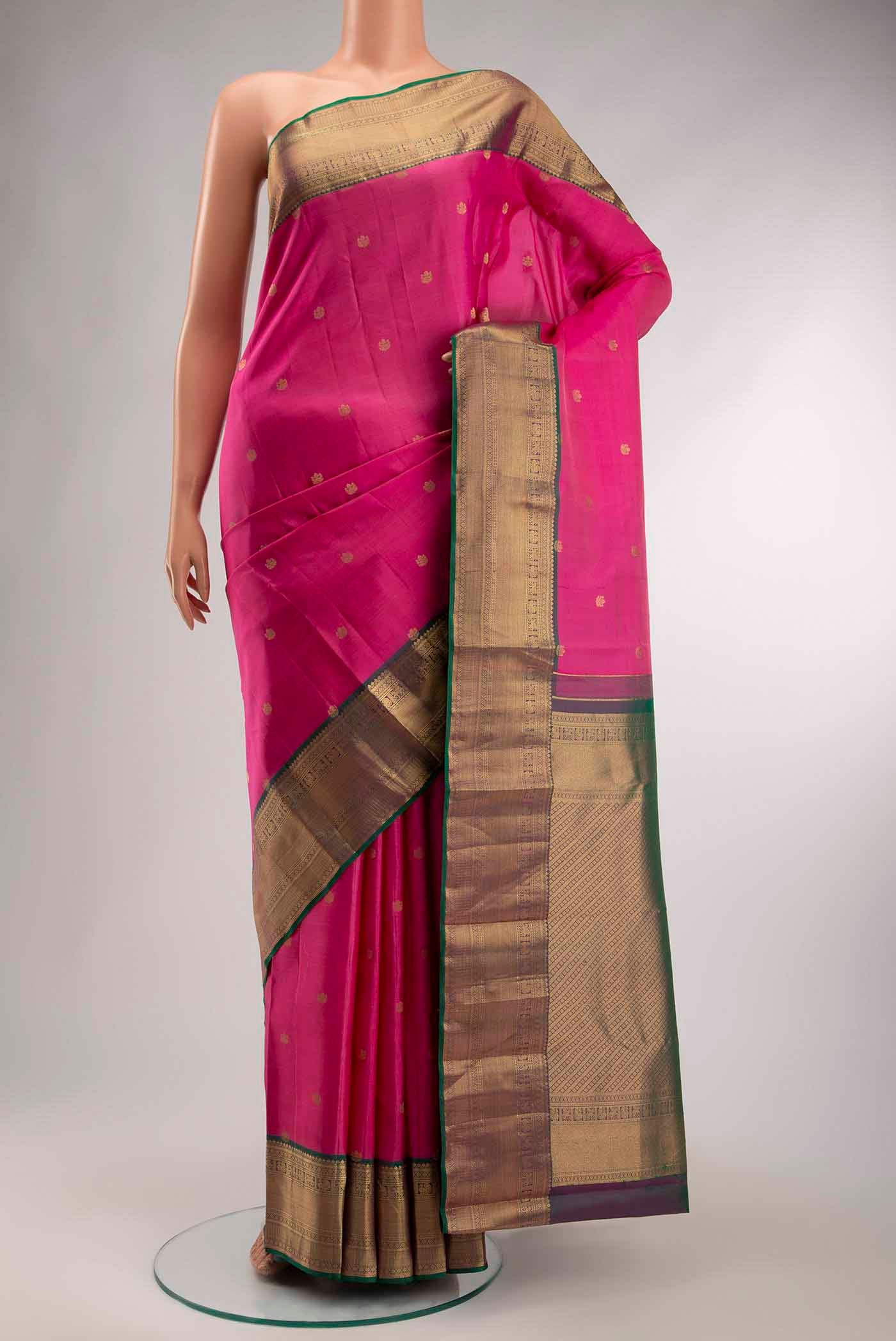 Pink Kanchipuram Silk Saree
