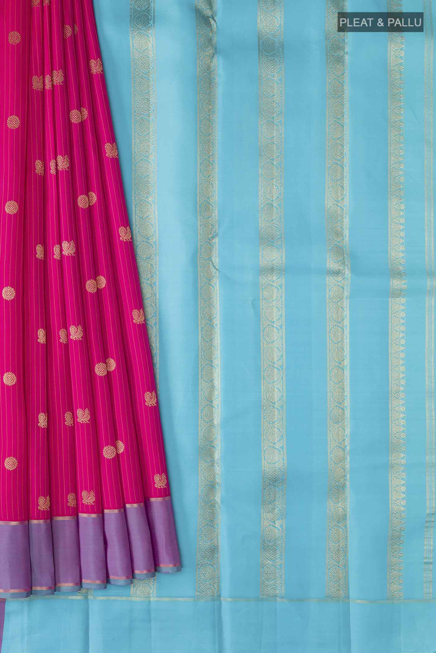 Pink Kanjivaram Silk Saree - Image 4