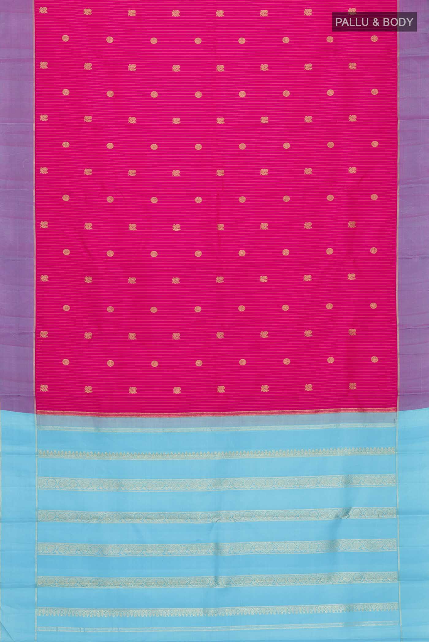 Pink Kanjivaram Silk Saree - Image 6