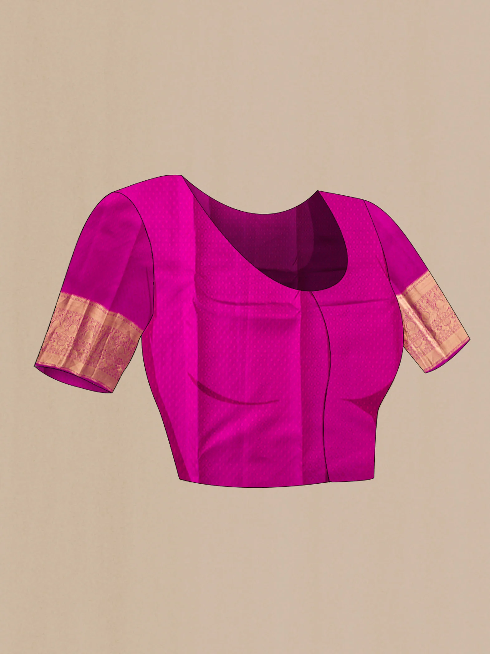 Pink Kanchipuram Silk Saree - Image 5