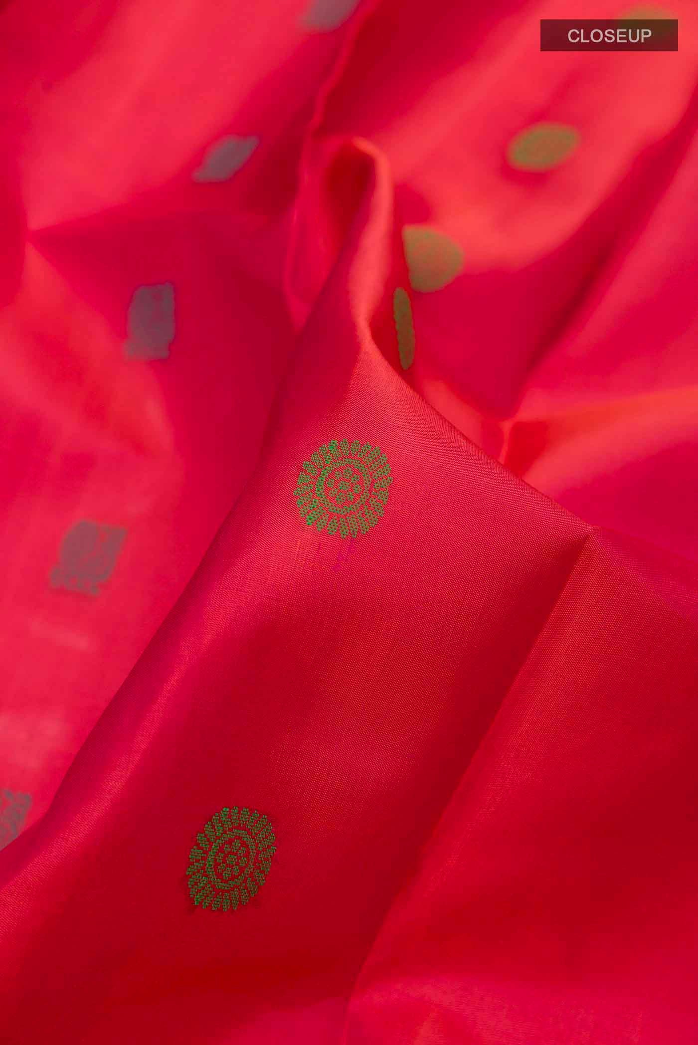 Pink Kanchipuram Silk Saree - Image 2