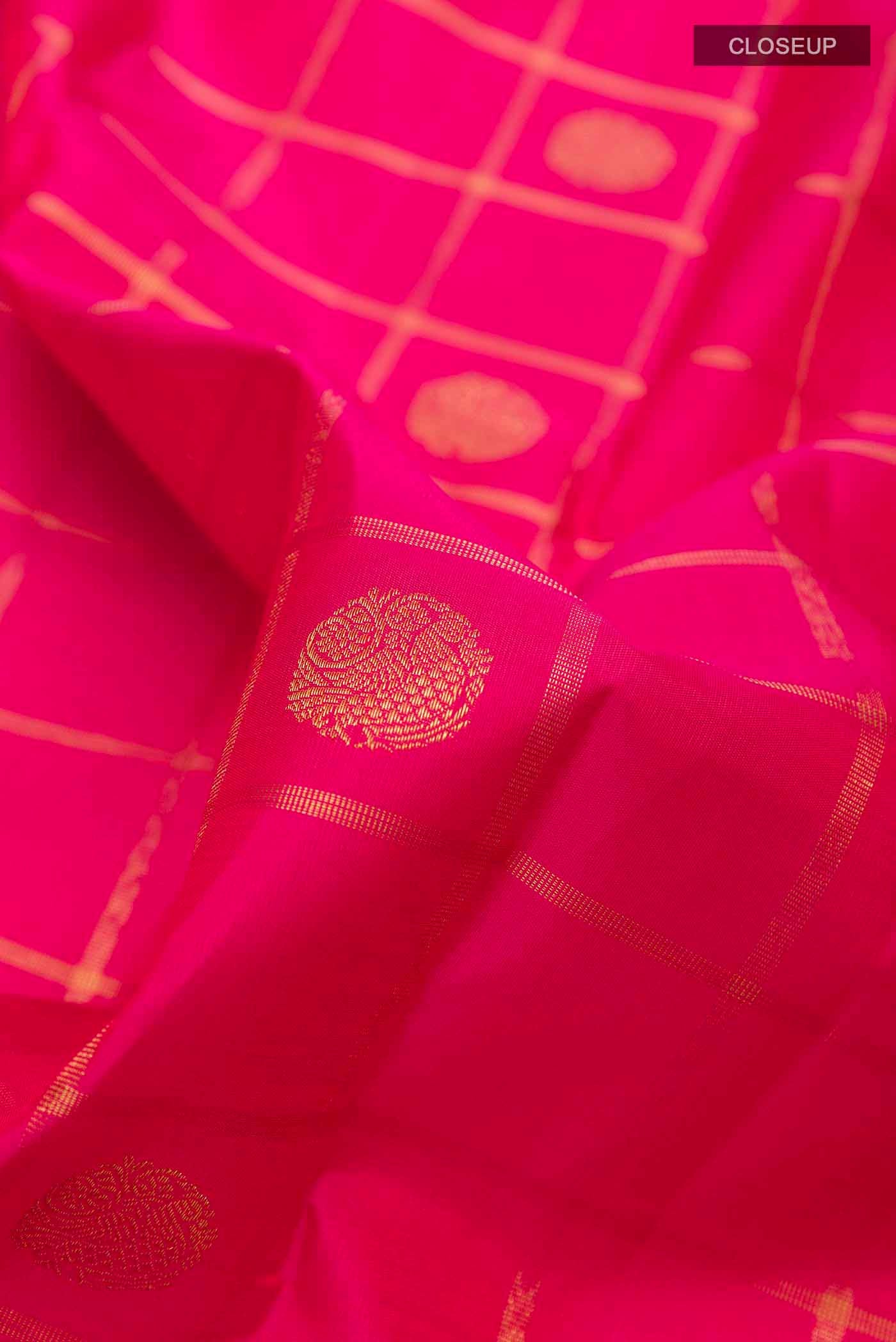 Pink Kanchipuram Silk Saree - Image 2