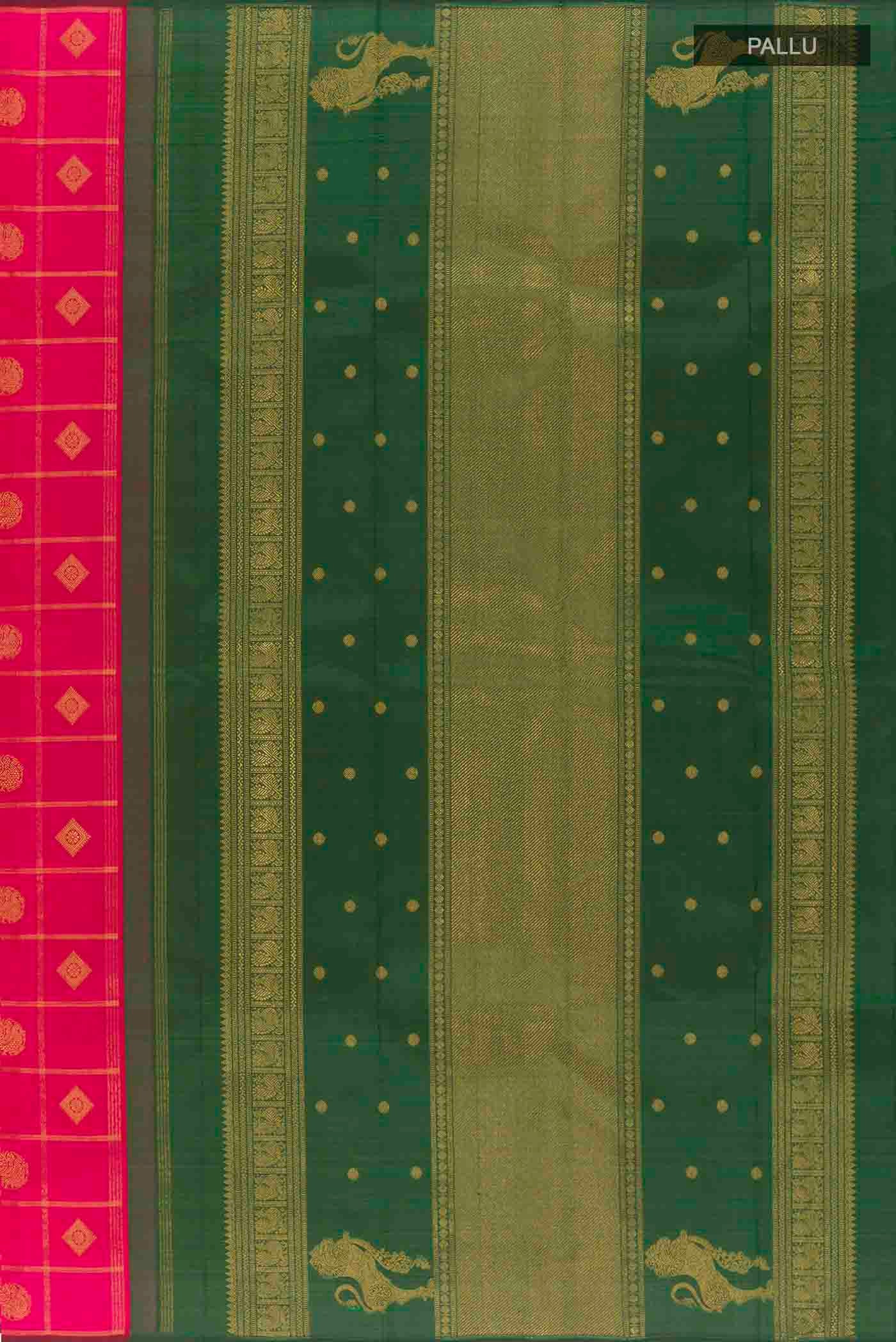 Pink Kanchipuram Silk Saree - Image 7