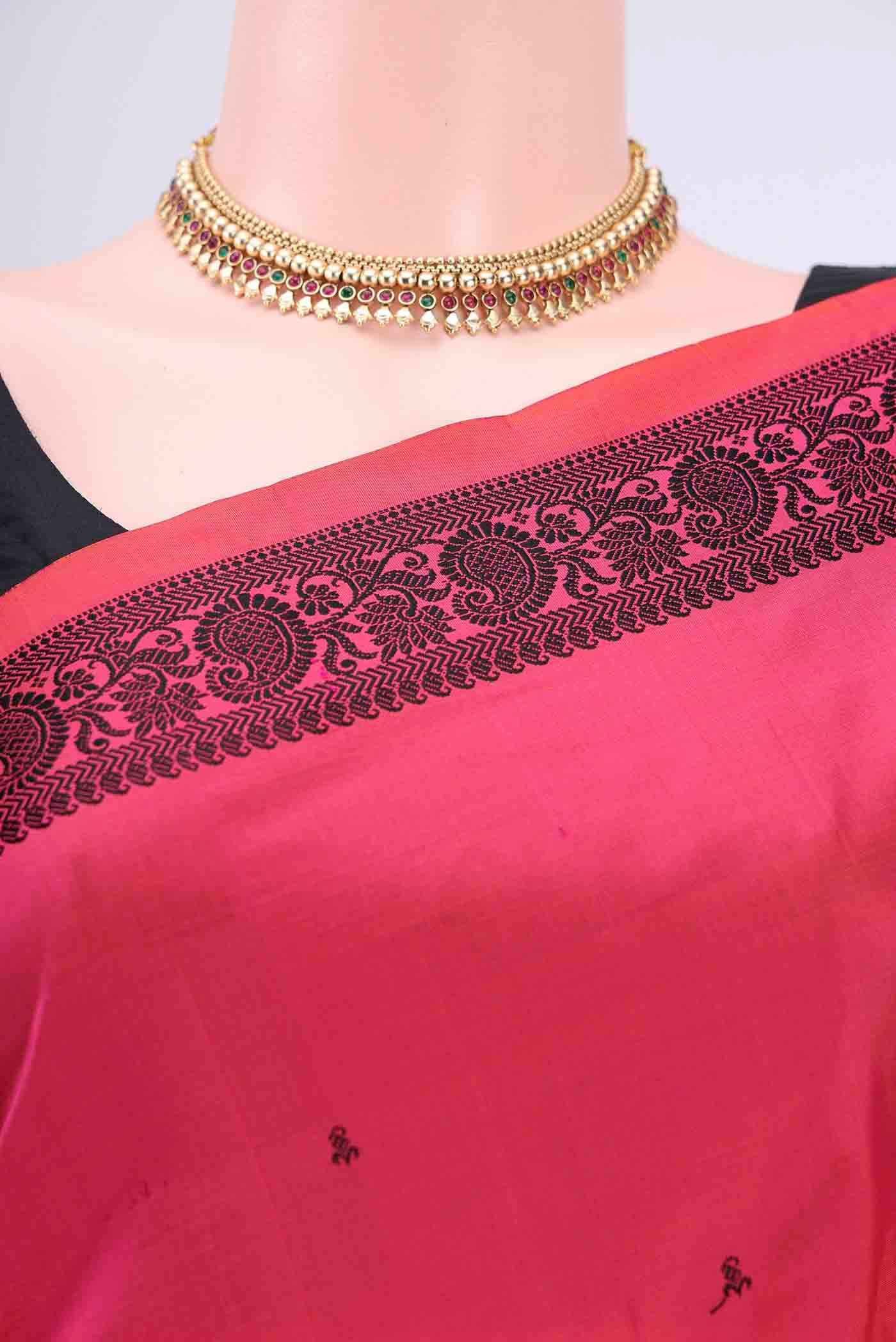 Pink Kanchipuram Silk Saree - Image 2