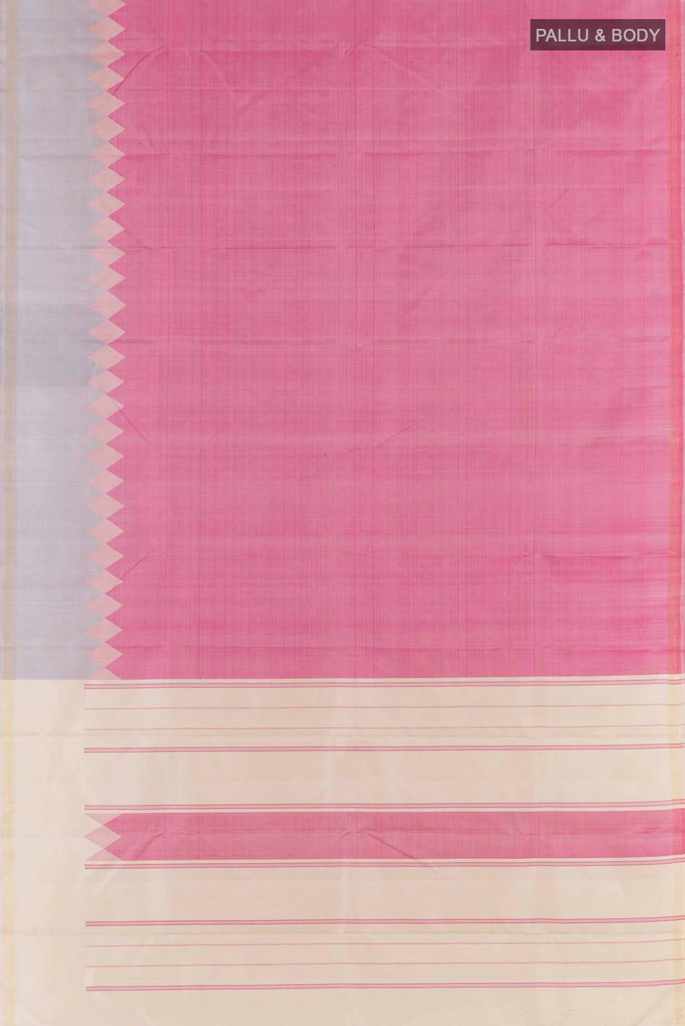 Pink Kanchipuram Silk Saree - Image 3