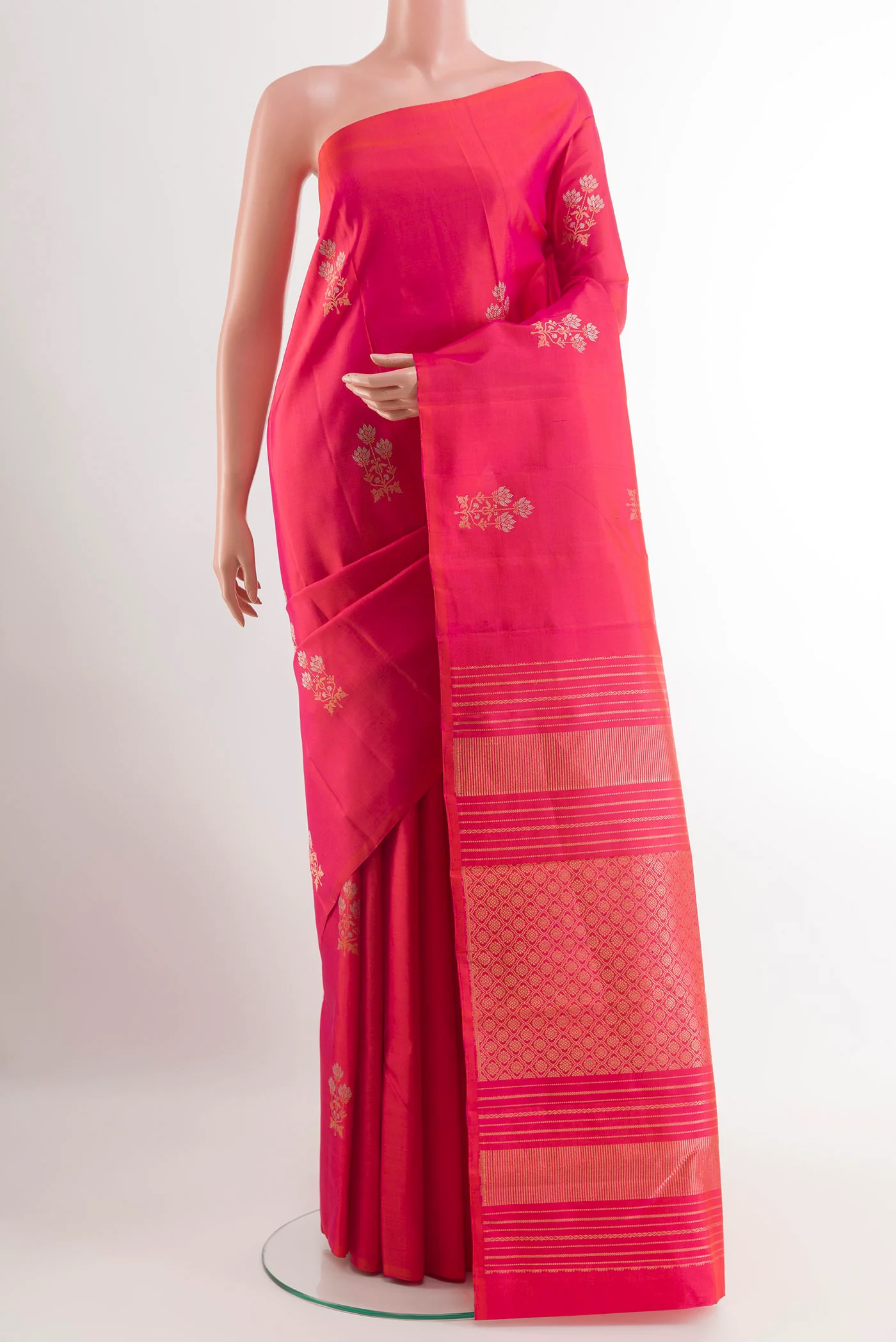 Pink Kanchipuram Silk Saree