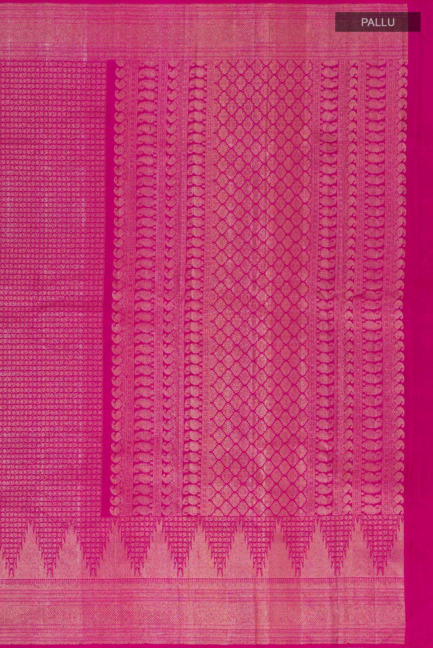 Pink Kanchipuram Silk Saree - Image 6