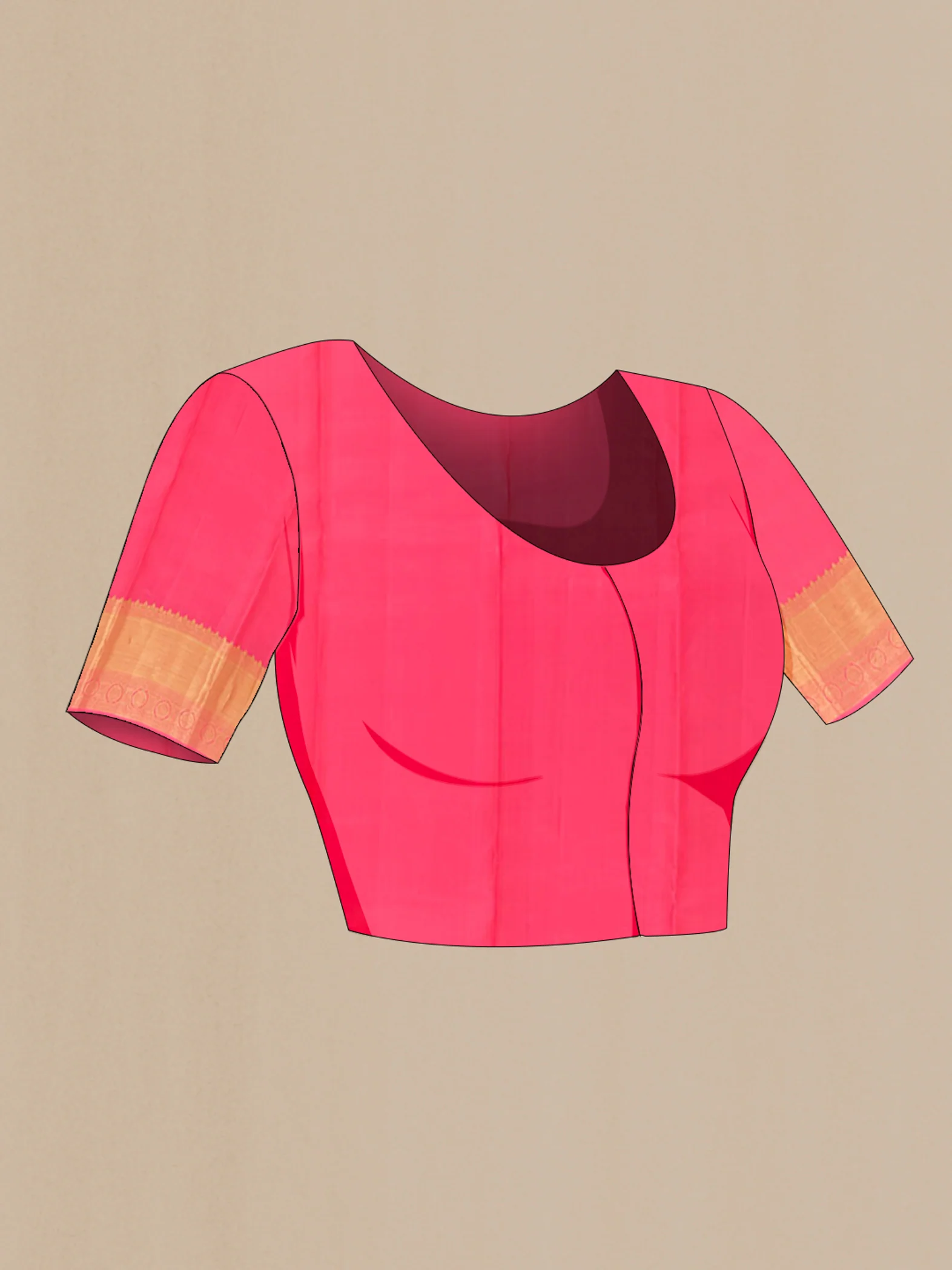 Pink Kanchipuram Silk Saree - Image 2