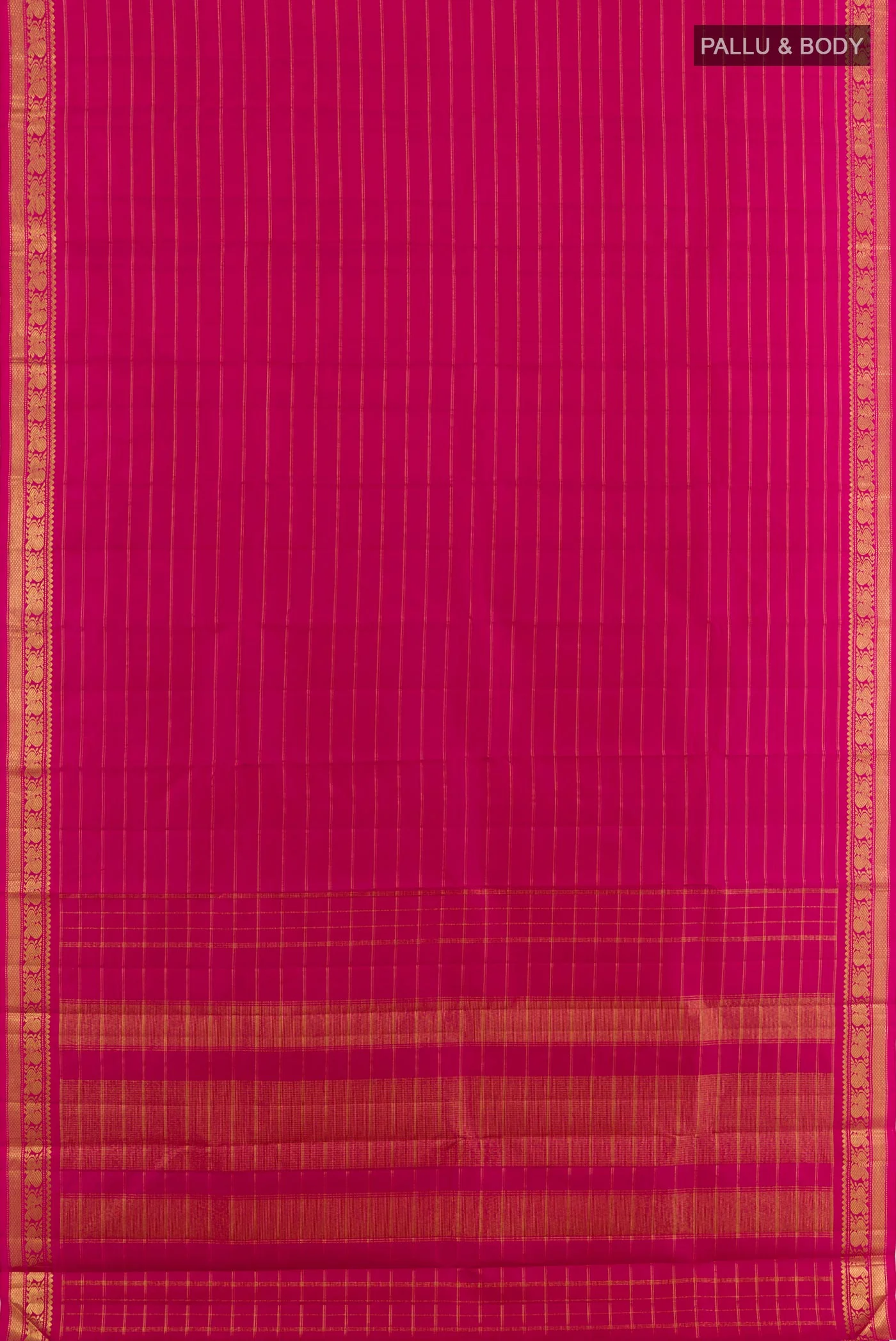 Dark Pink Kanchipuram Silk Saree - Image 3