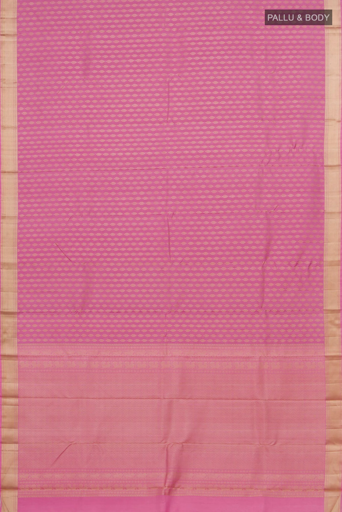 Rose pink Kanchipuram Silk Saree - Image 5