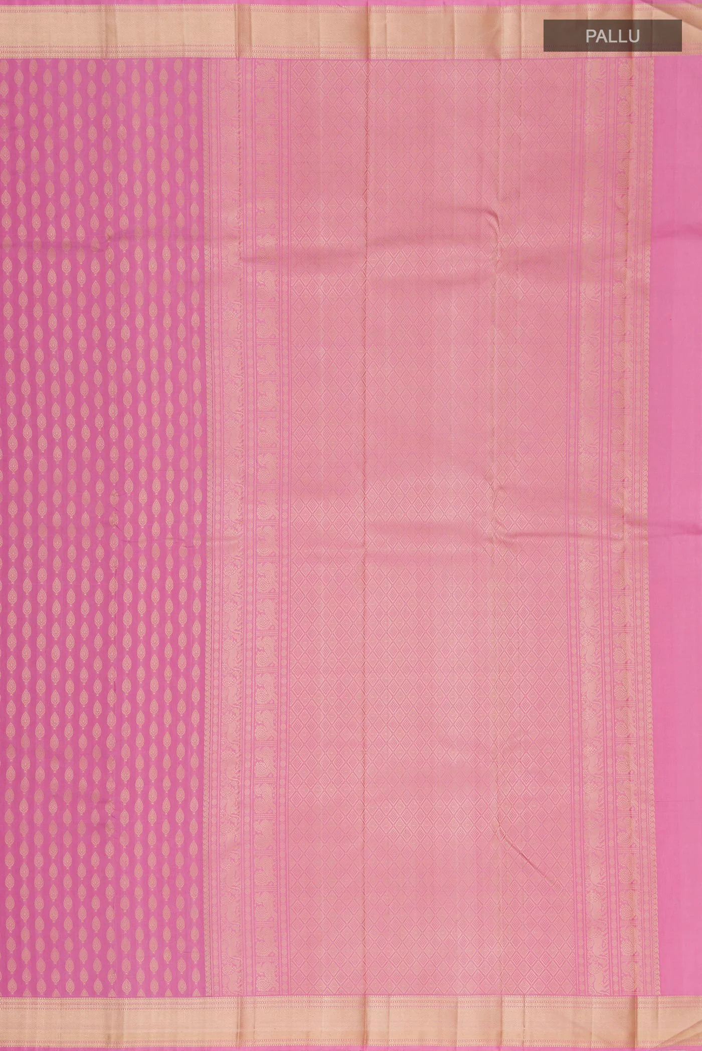 Rose pink Kanchipuram Silk Saree - Image 6