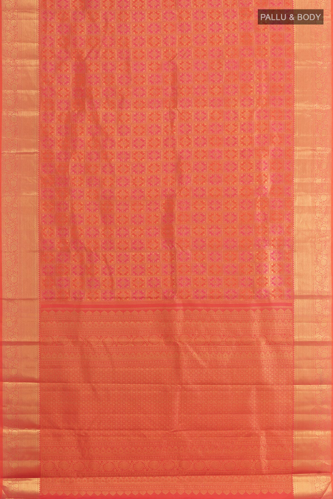 Multi Color Kanchipuram Silk Saree - Image 3