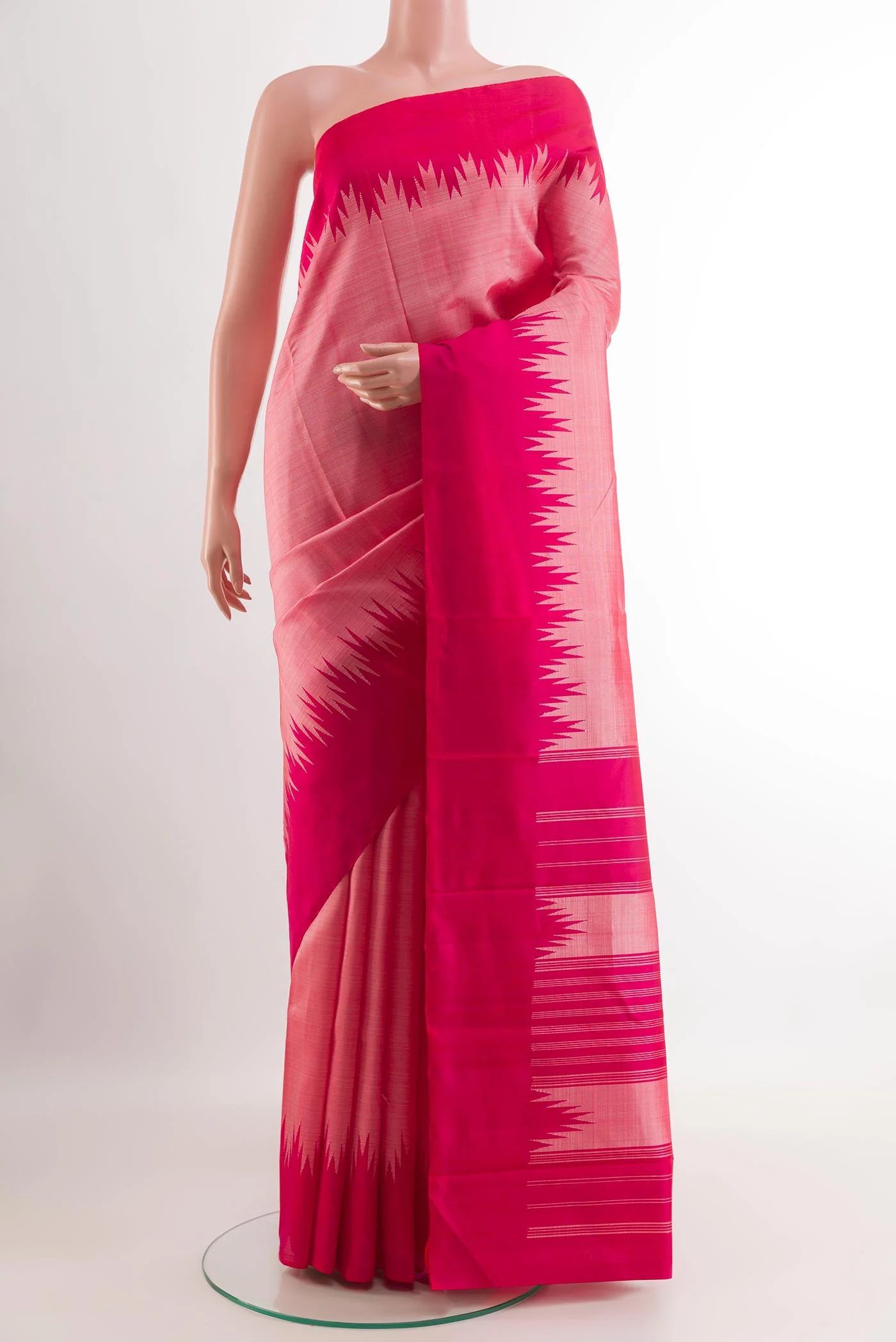 Pink Kanchipuram Silk Saree