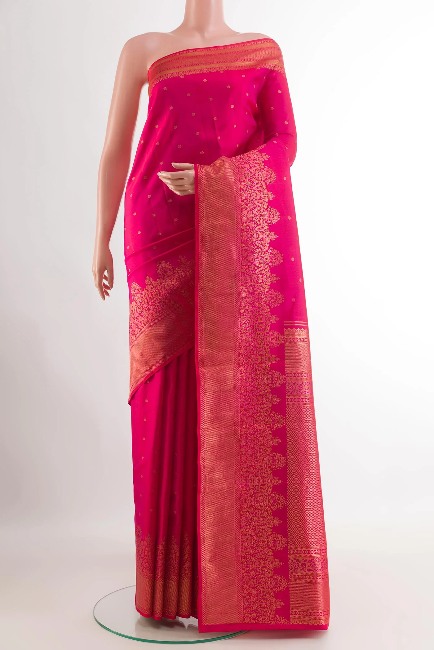 Pink Kanchipuram Silk Saree