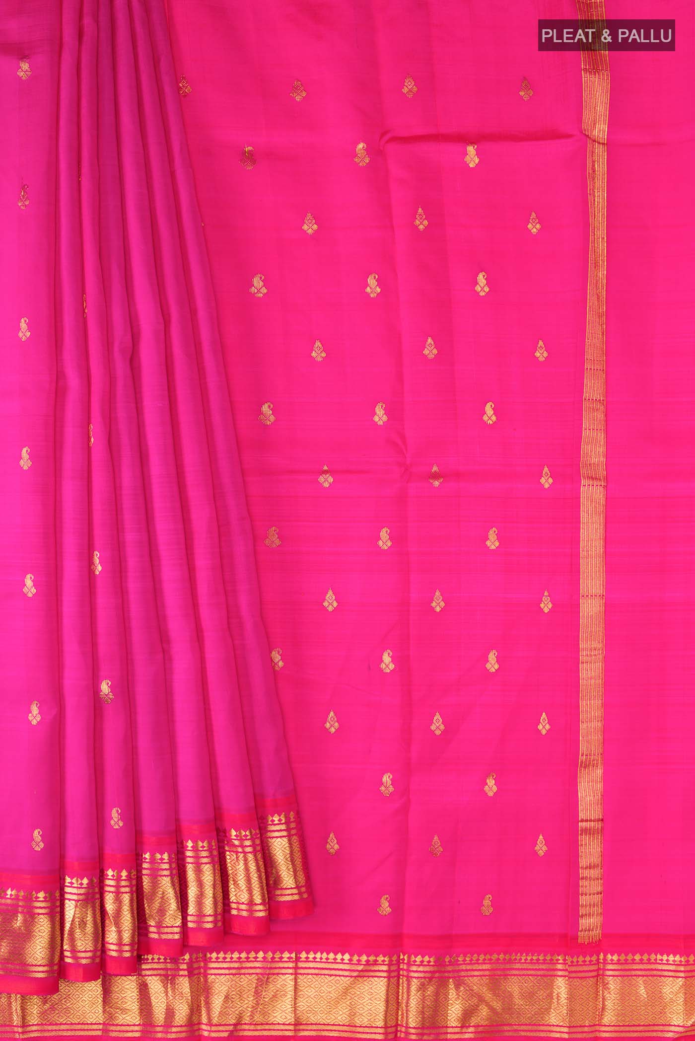 Pink Kanjivaram Silk Saree - Image 4