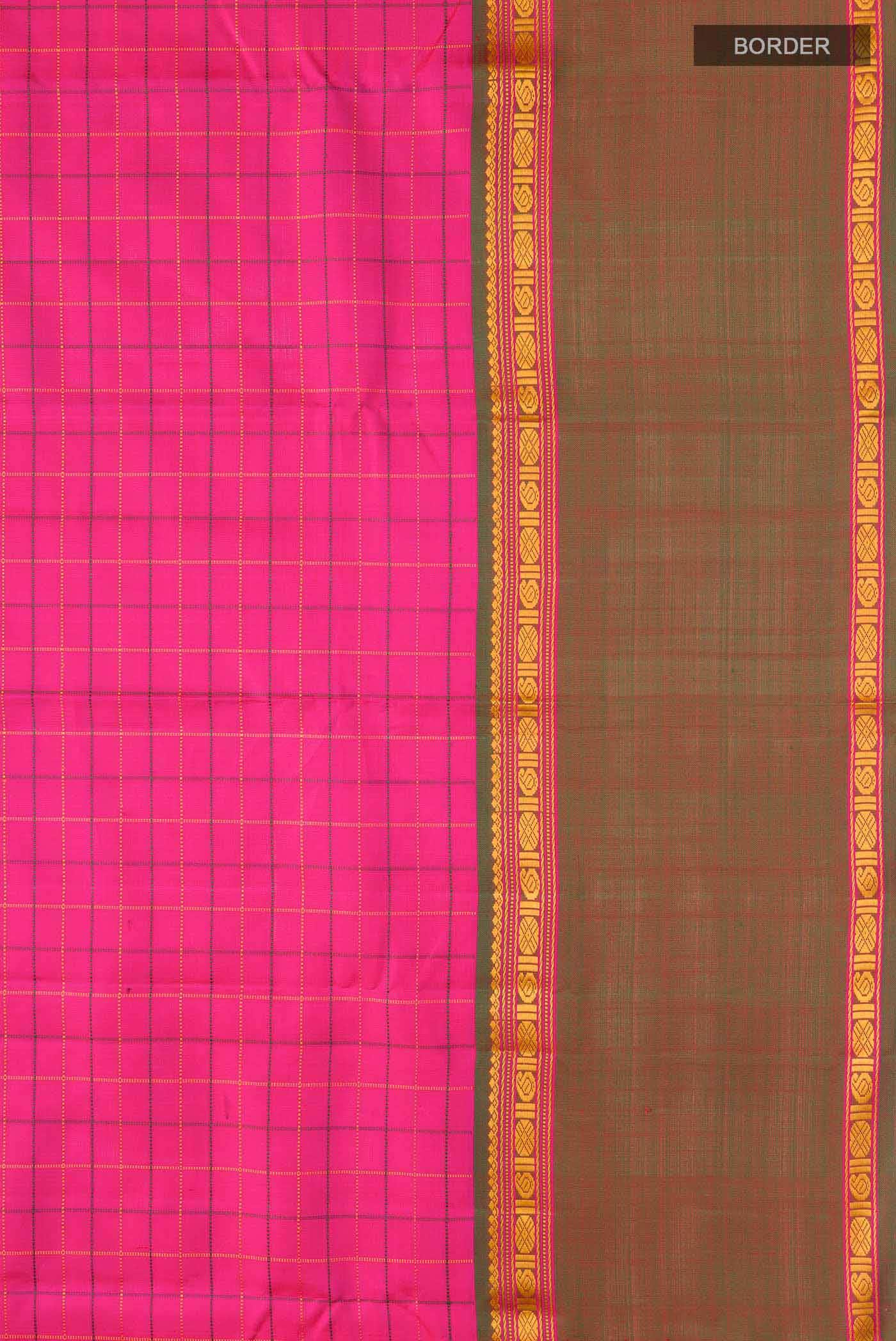 Pink Kanchipuram Silk Saree - Image 5