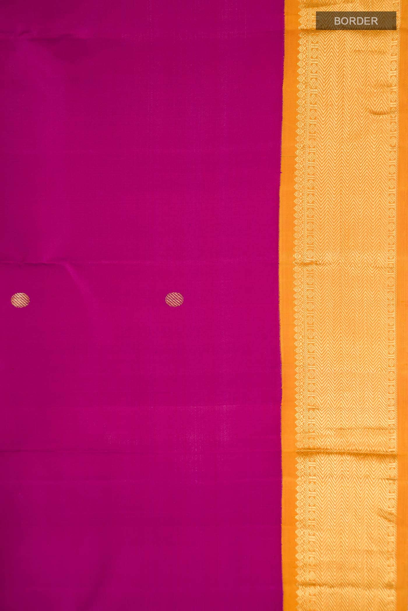 Magenta Kanjivaram Silk Saree - Image 6