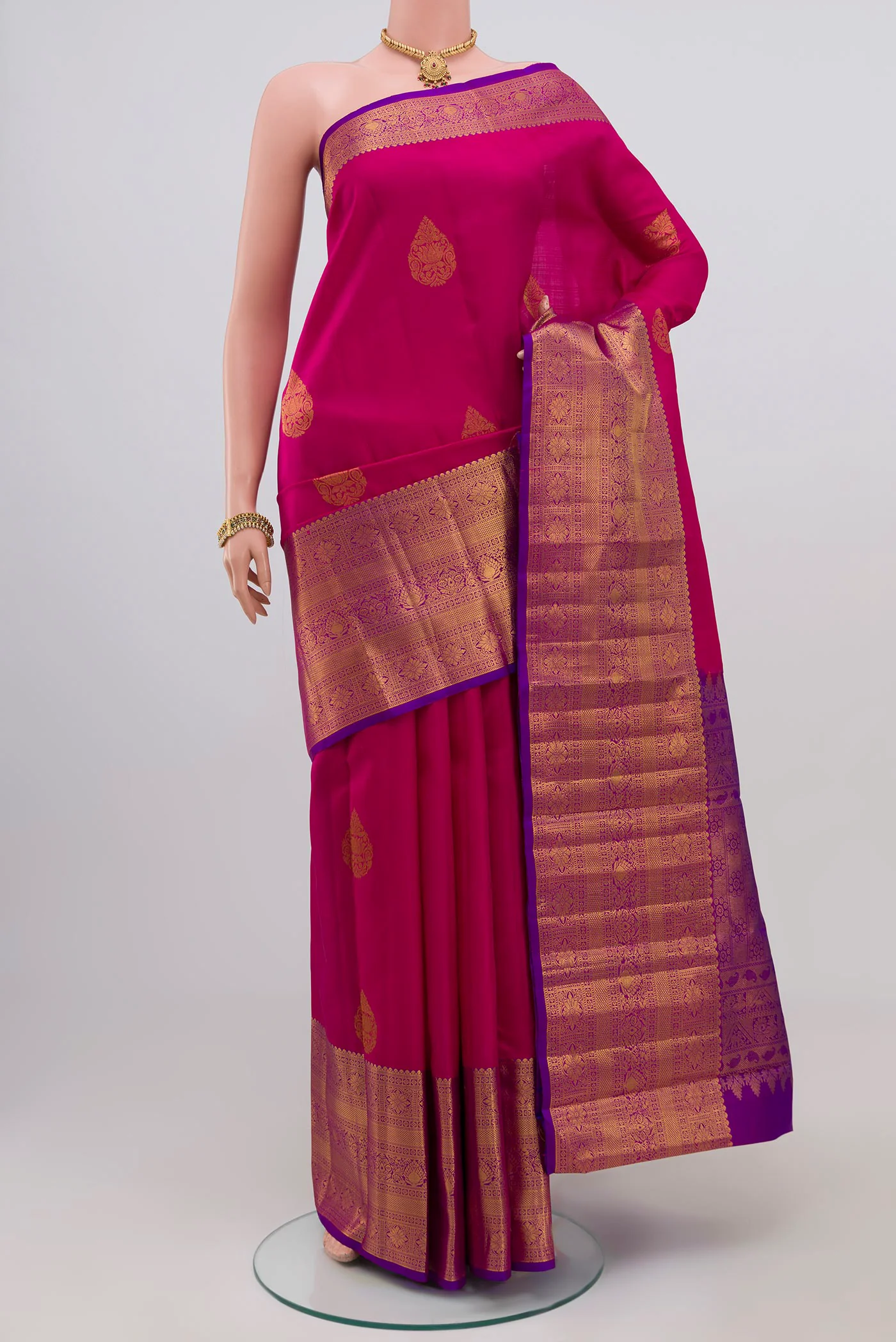 Pink Kanchipuram Silk Saree