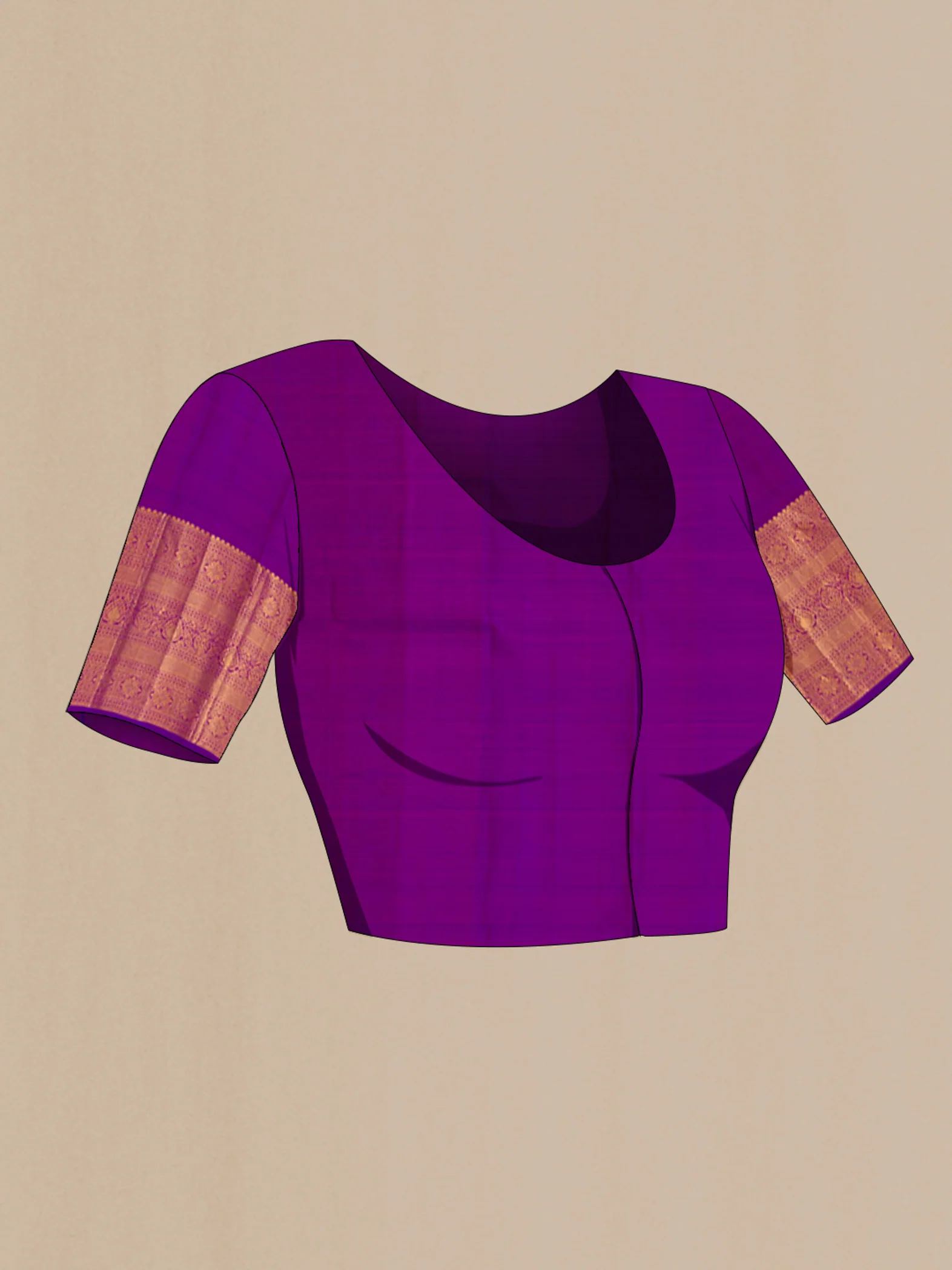 Pink Kanchipuram Silk Saree - Image 4