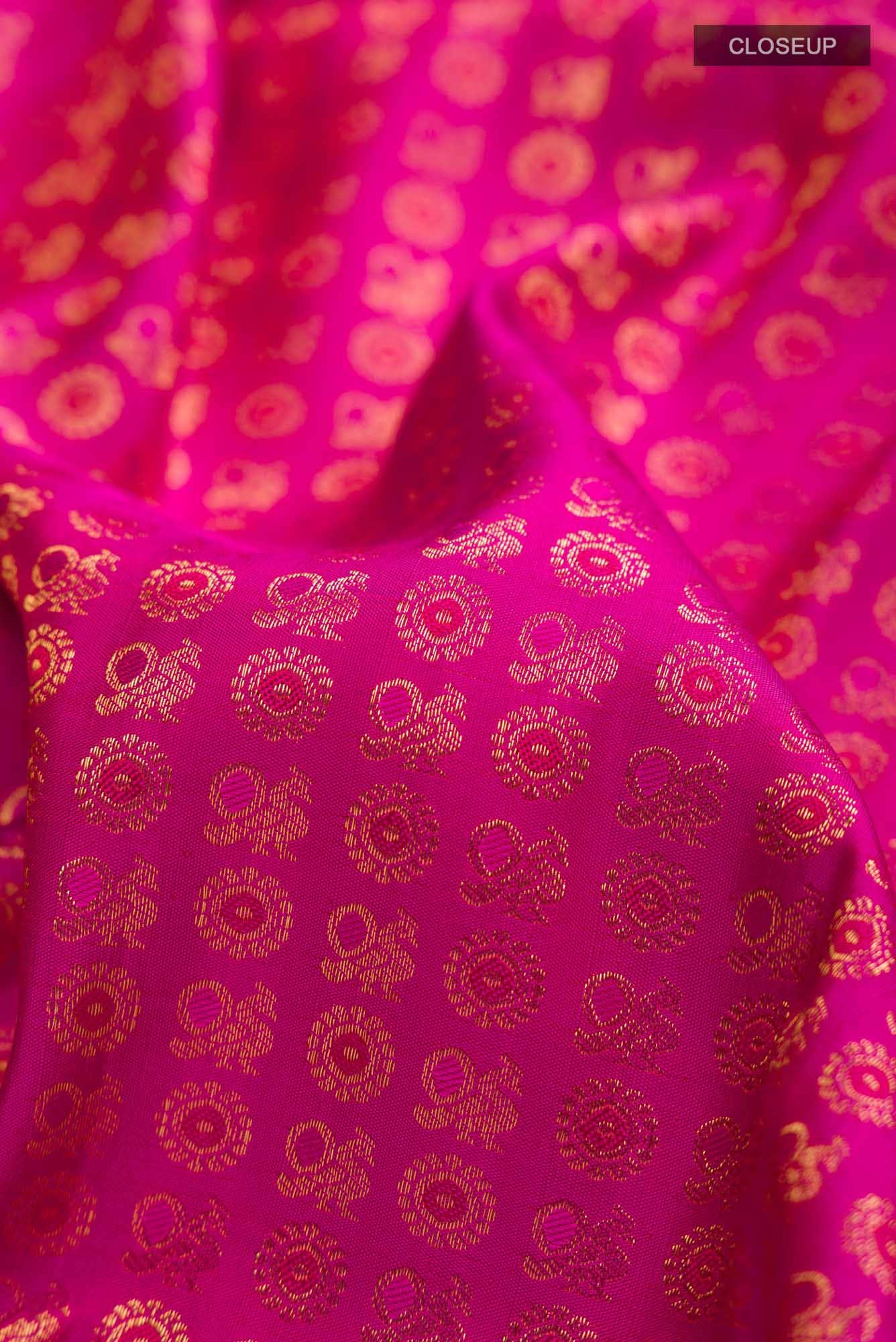 Pink Kanjivaram Silk Saree - Image 3