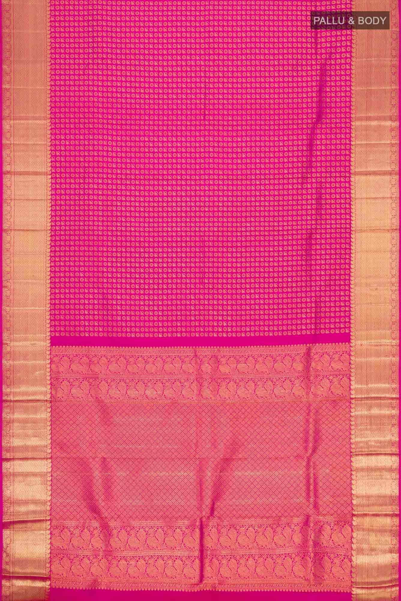 Pink Kanjivaram Silk Saree - Image 4