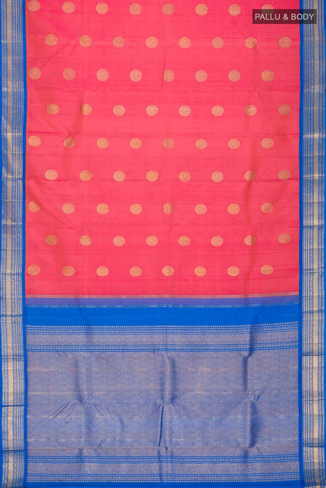 Pink Kanchipuram Silk Saree - Image 4