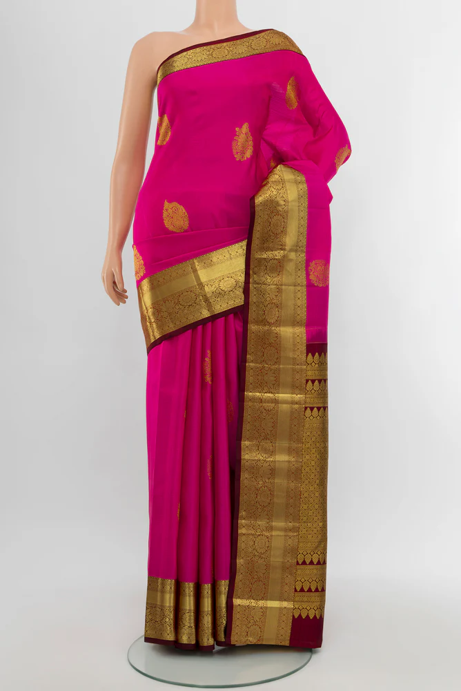 Pink Kanchipuram Silk Saree