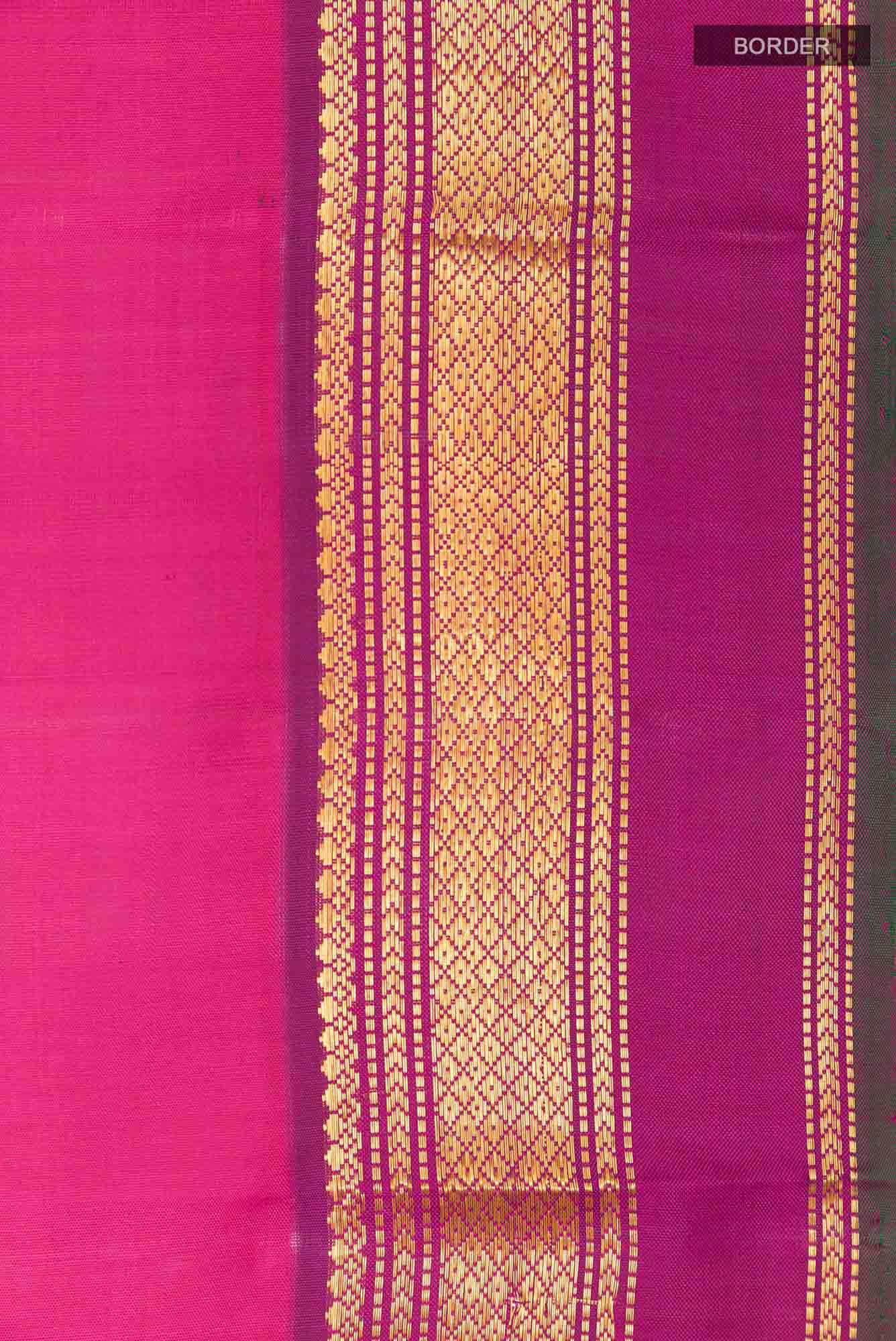 Pink Kanjivaram Silk Saree - Image 5
