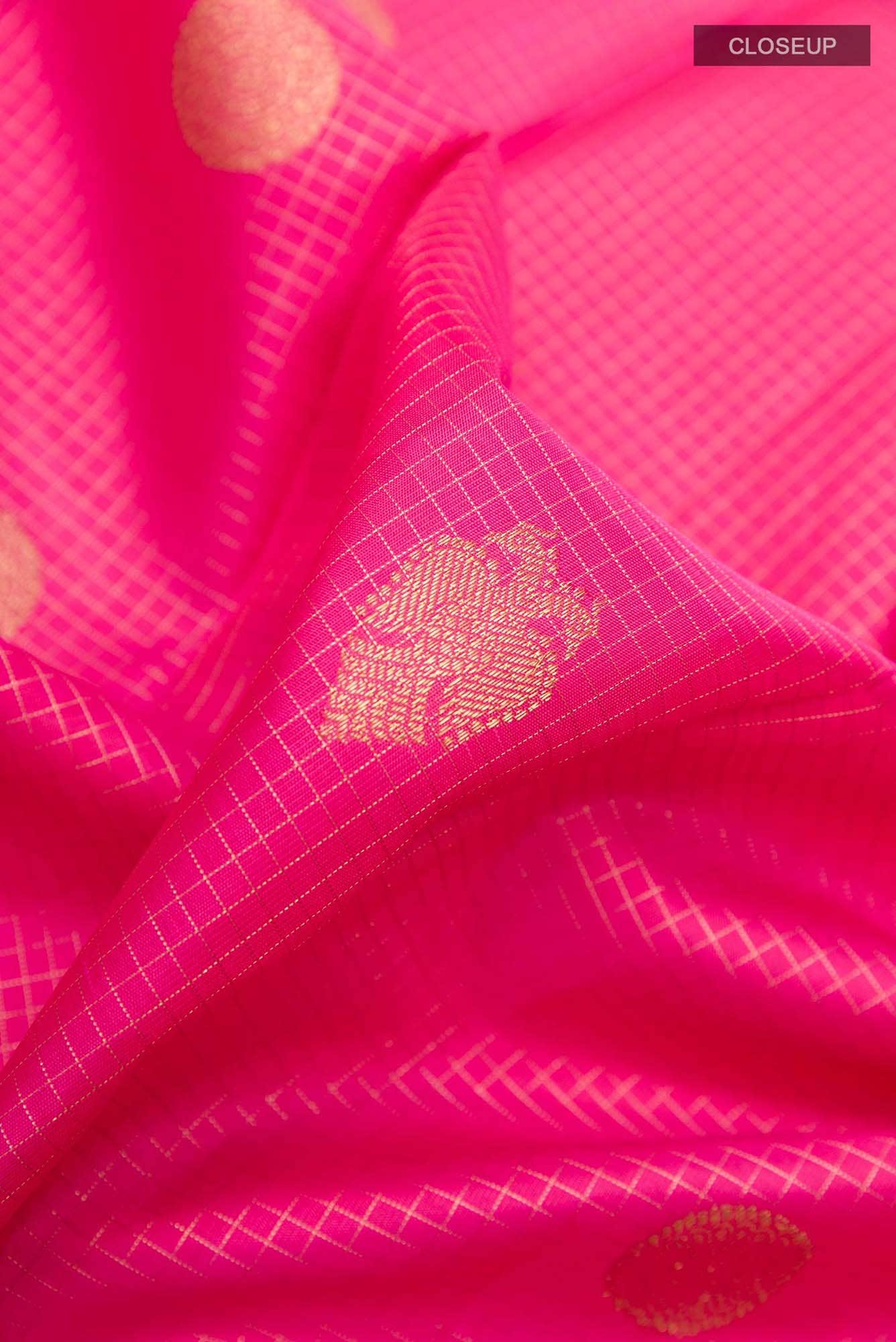 Pink Kanchipuram Silk Saree - Image 3