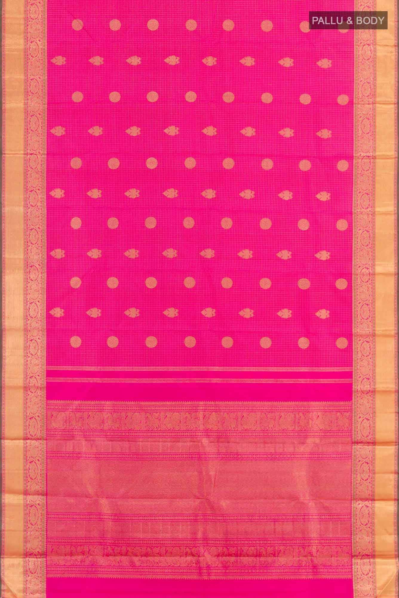 Pink Kanchipuram Silk Saree - Image 4