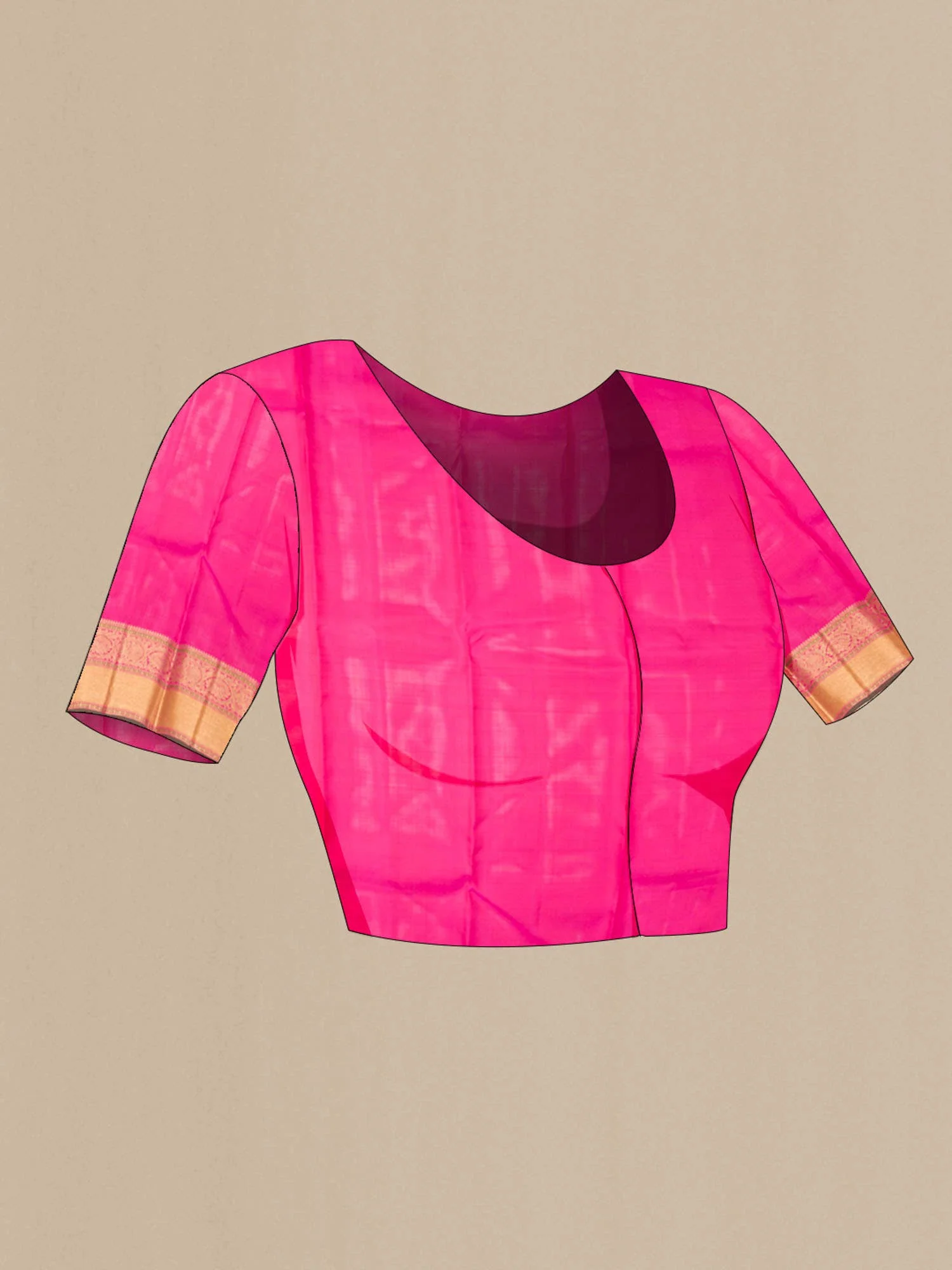 Pink Kanchipuram Silk Saree - Image 7