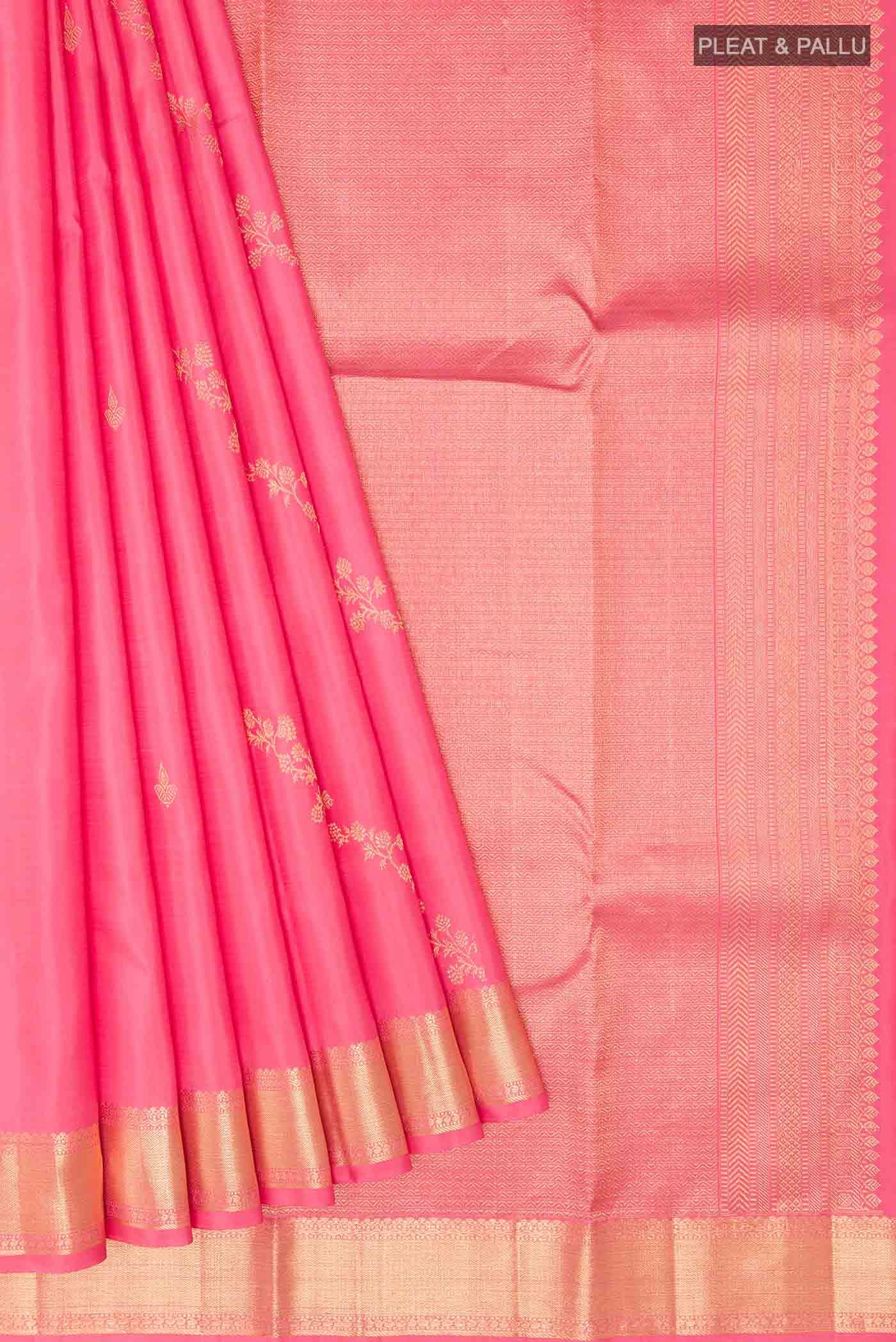 Pink Kanjivaram Silk Saree - Image 2