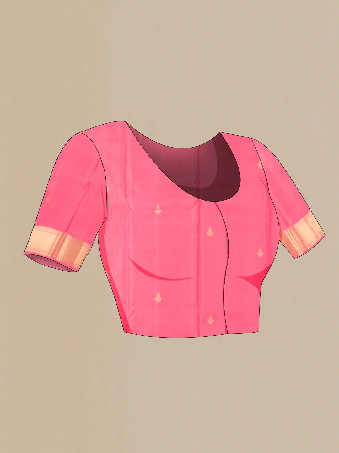 Pink Kanjivaram Silk Saree - Image 7
