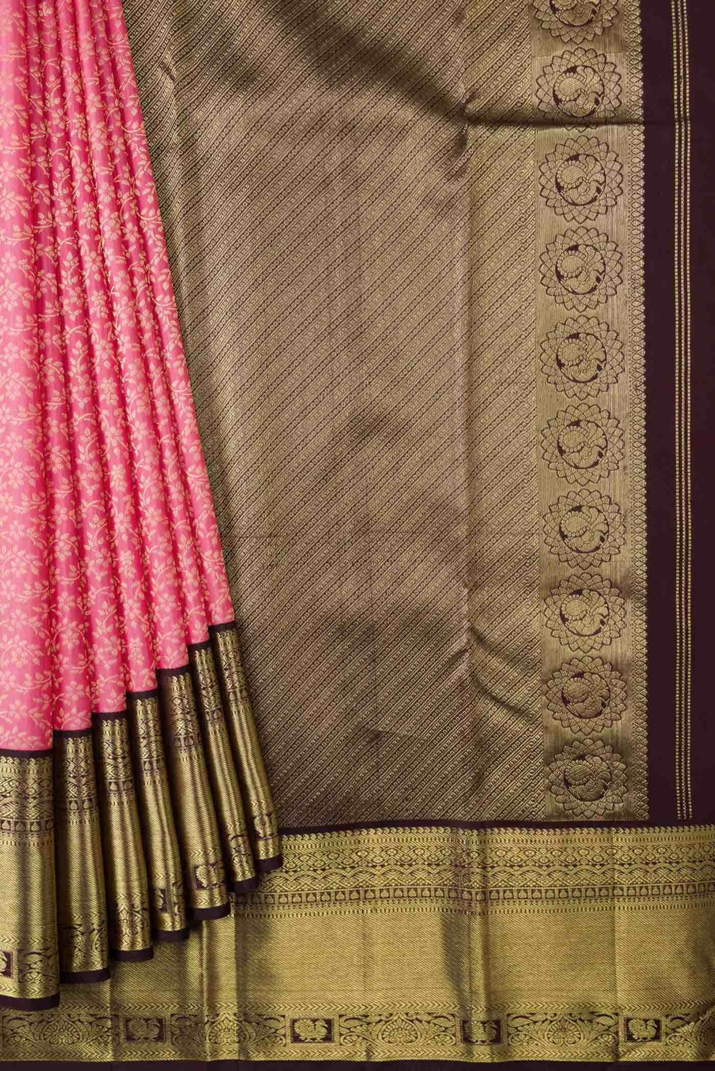 Pink Kanjivaram Silk Saree - Image 2