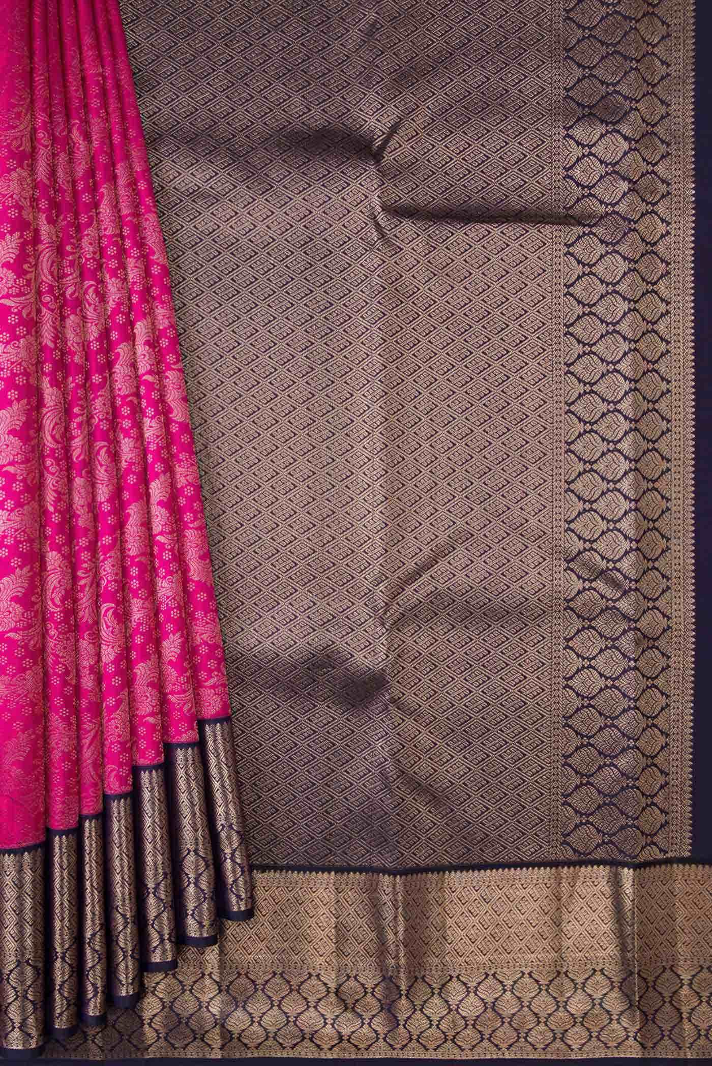 Pink Kanjivaram Silk Saree - Image 2