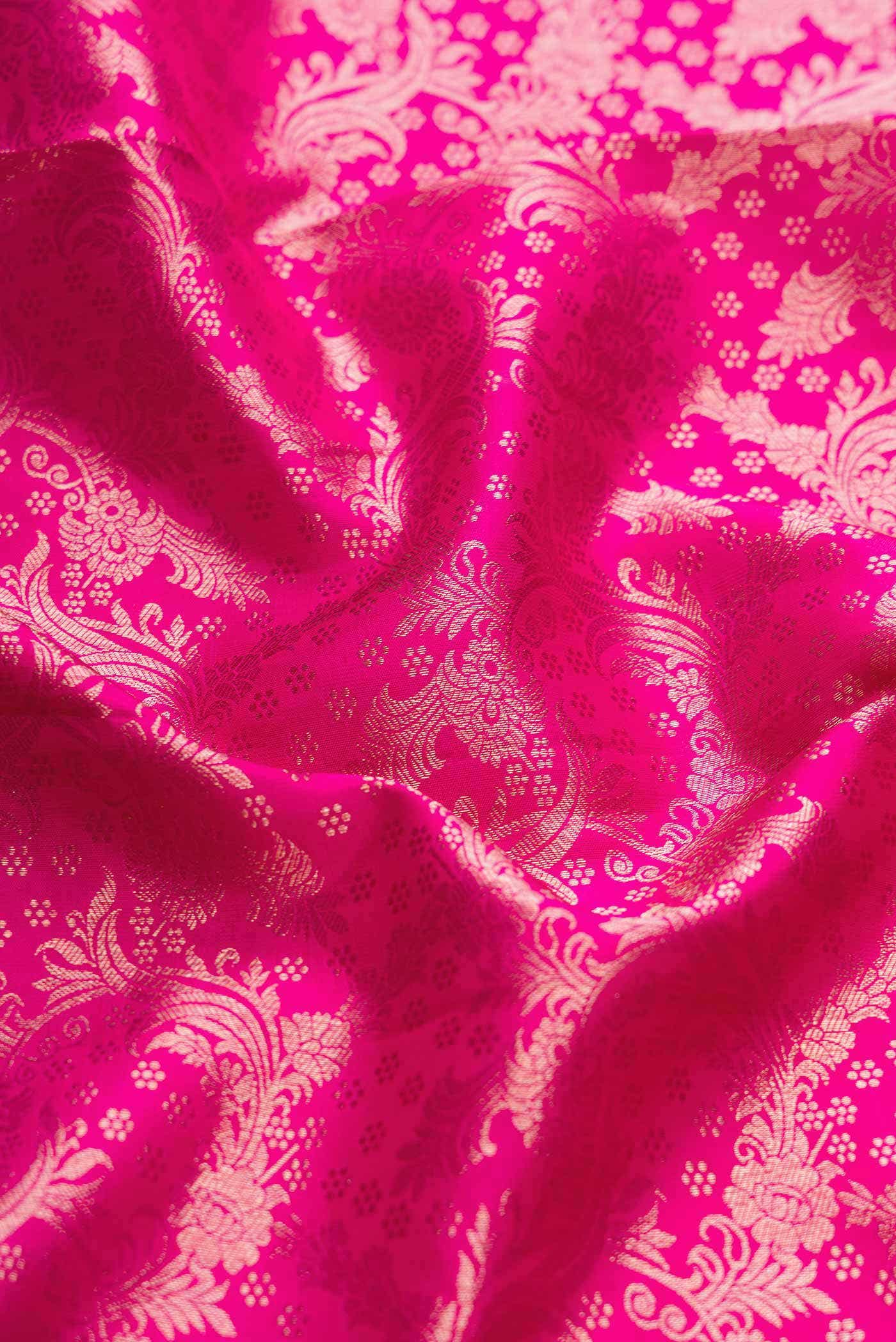 Pink Kanjivaram Silk Saree - Image 3