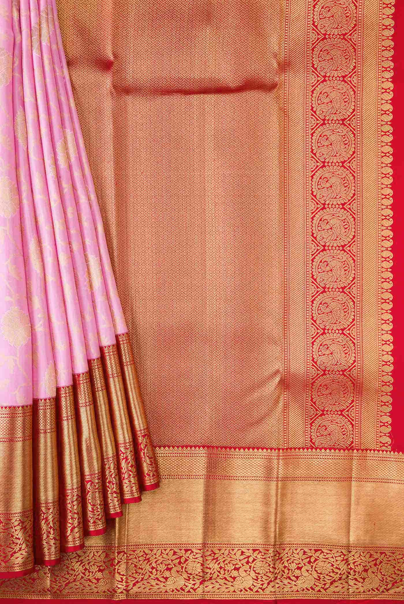 Pink Kanchipuram Silk Saree - Image 2