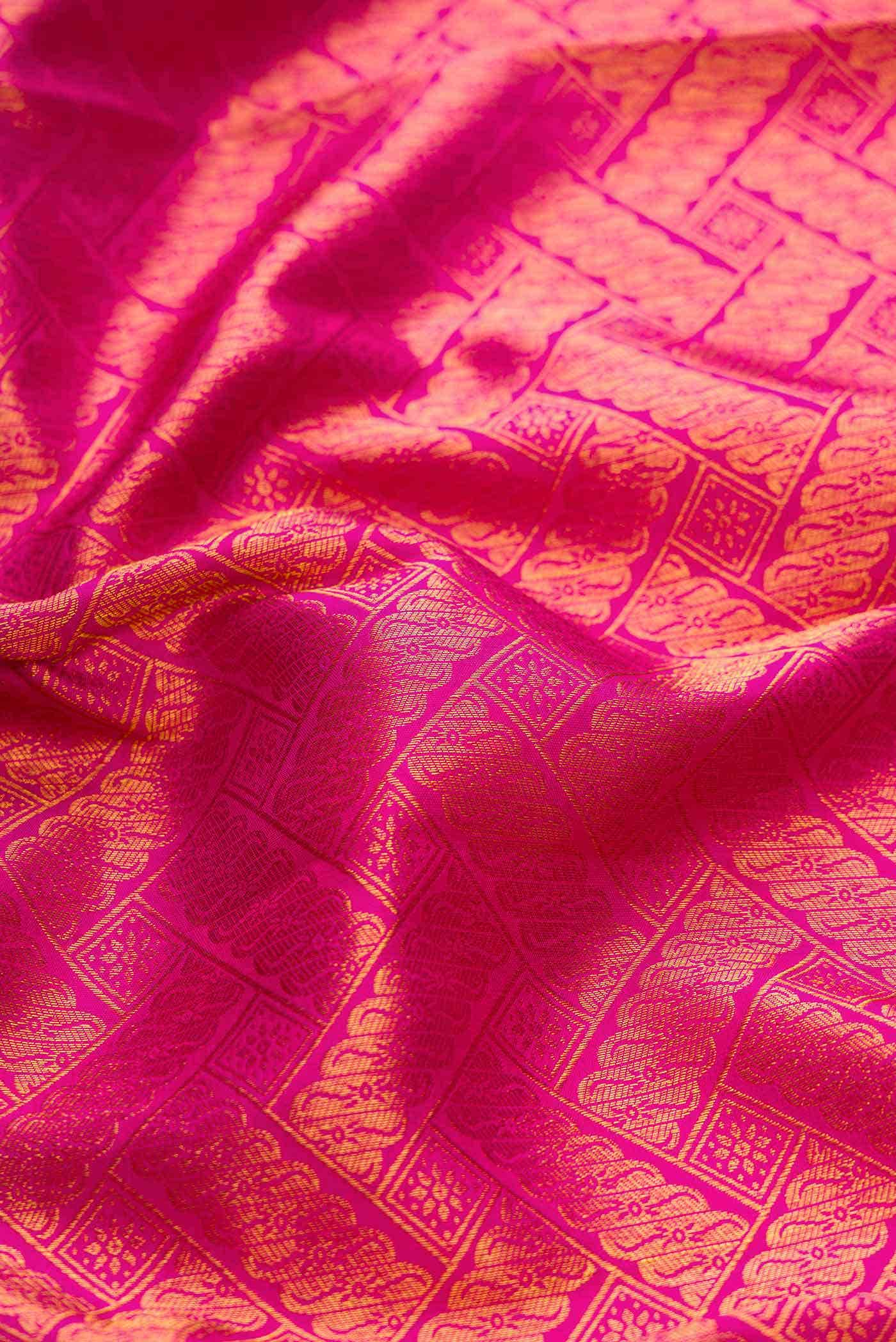 Pink Kanjivaram Silk Saree - Image 3