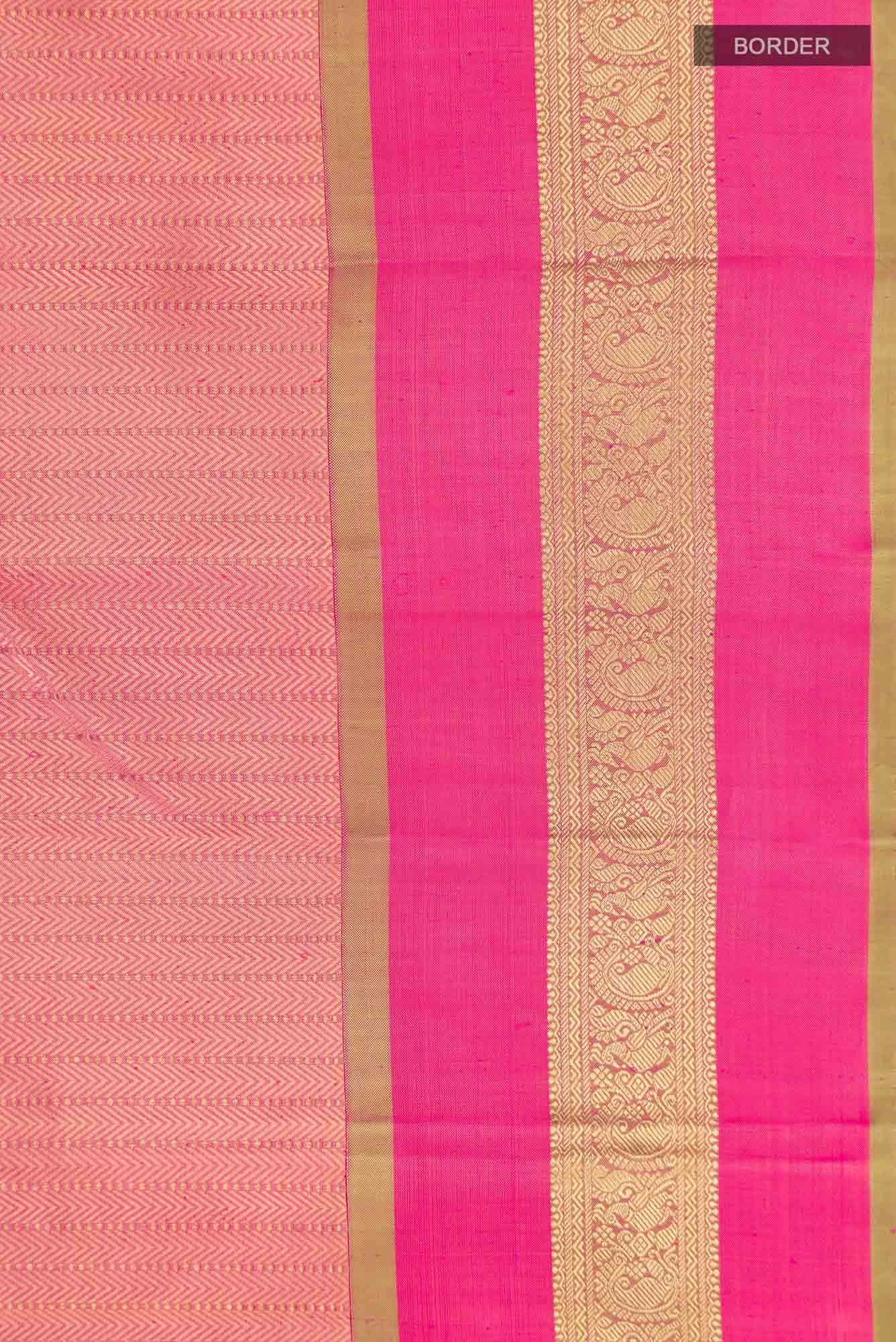 Pink Kanchipuram Silk Saree - Image 6